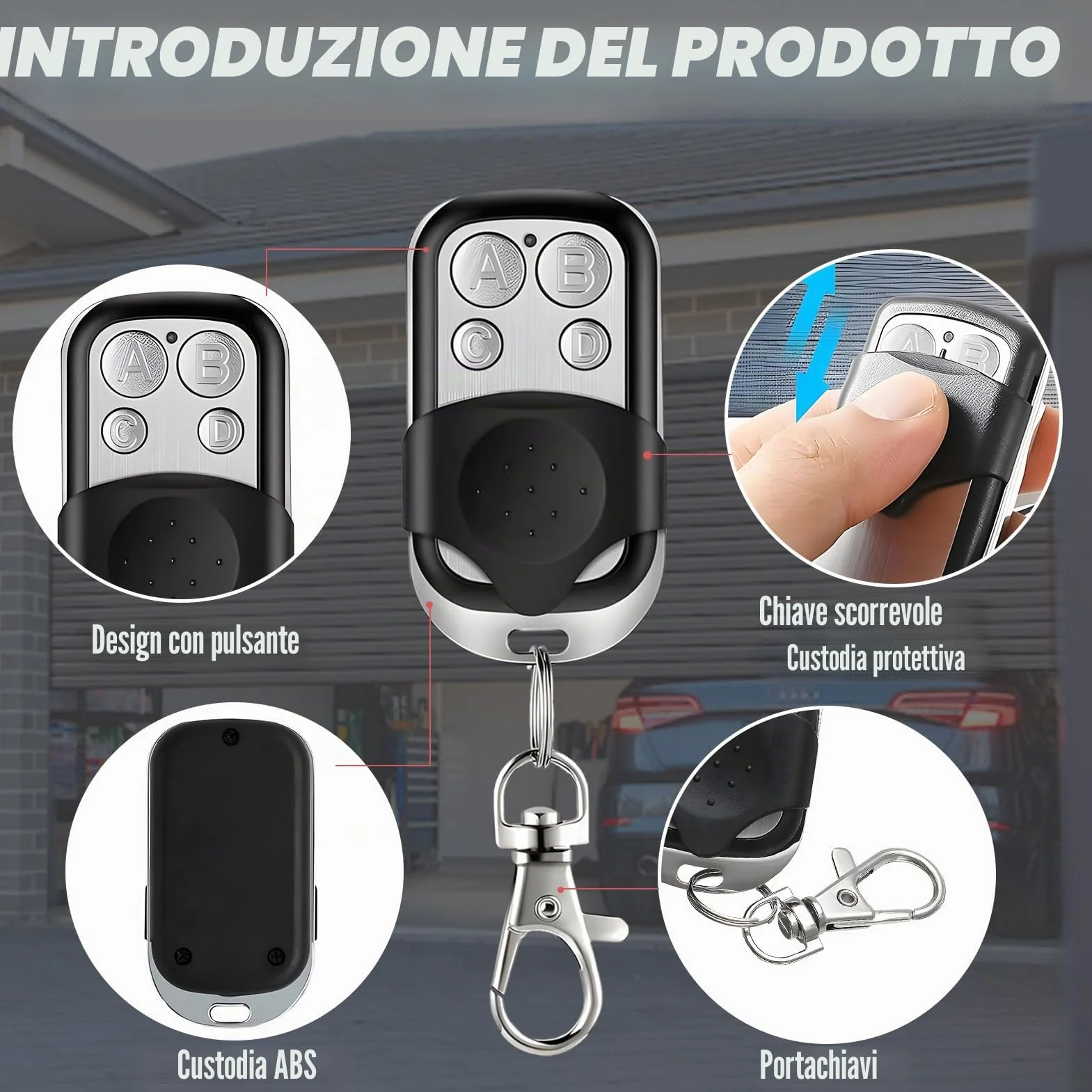 Telecomandi Universali per Cancelli 433,92 MHz 4 Pezzi