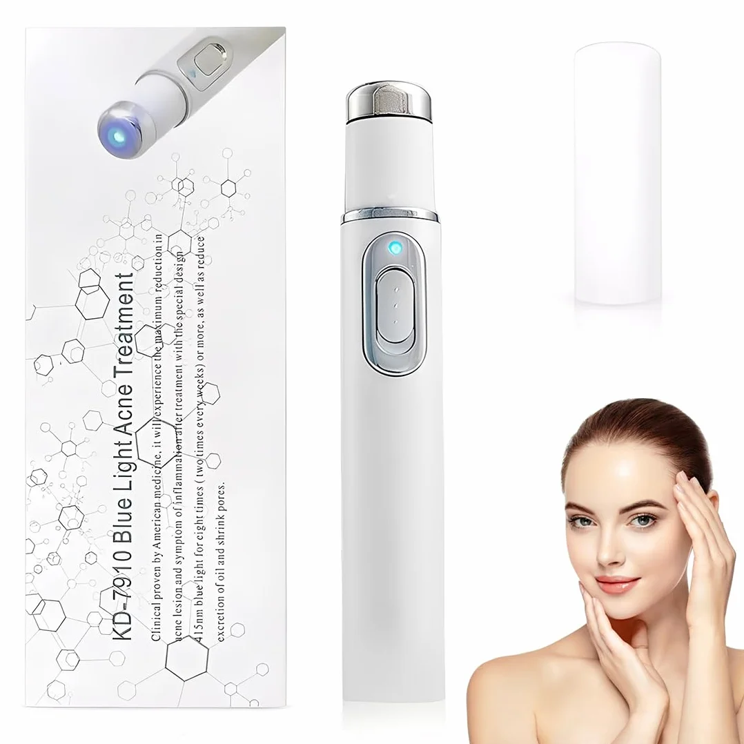 1 Pezzo Penna per Acne a luce Blu, Penna Talpa a Punto laser e Verruche, Per Eliminare l'acne, Per Viso e Corpo