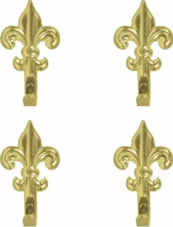 Ganci Oro 44 mm Appendino per Quadro Forma Giglio Fiorentino Set 15