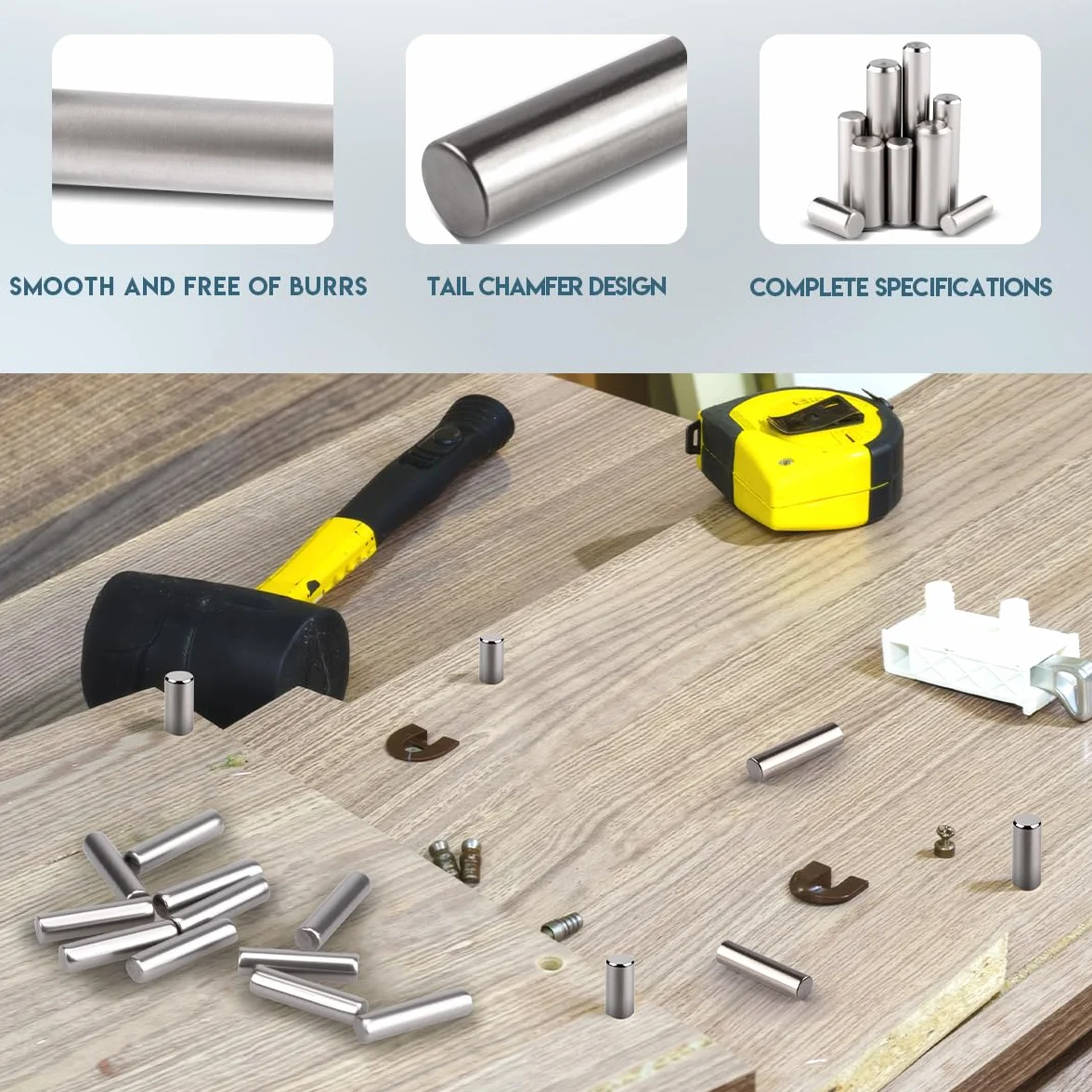 304SS Dowel Pins 2mm*16mm Rack Support Pegs 50 Pcs