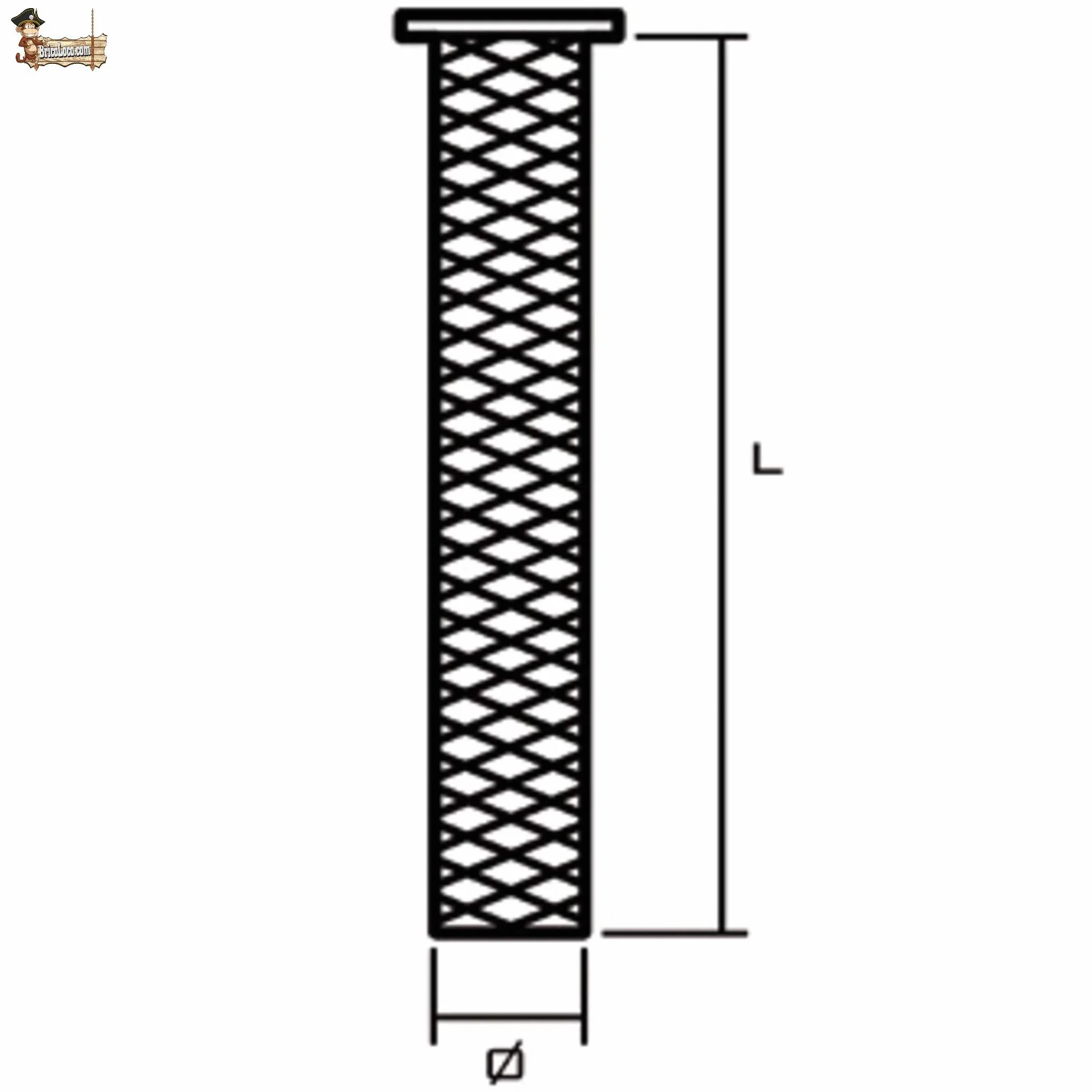 BricoLoco Setaccio nylon ancoraggio chimico 16 x 130 mm M-10/M-12