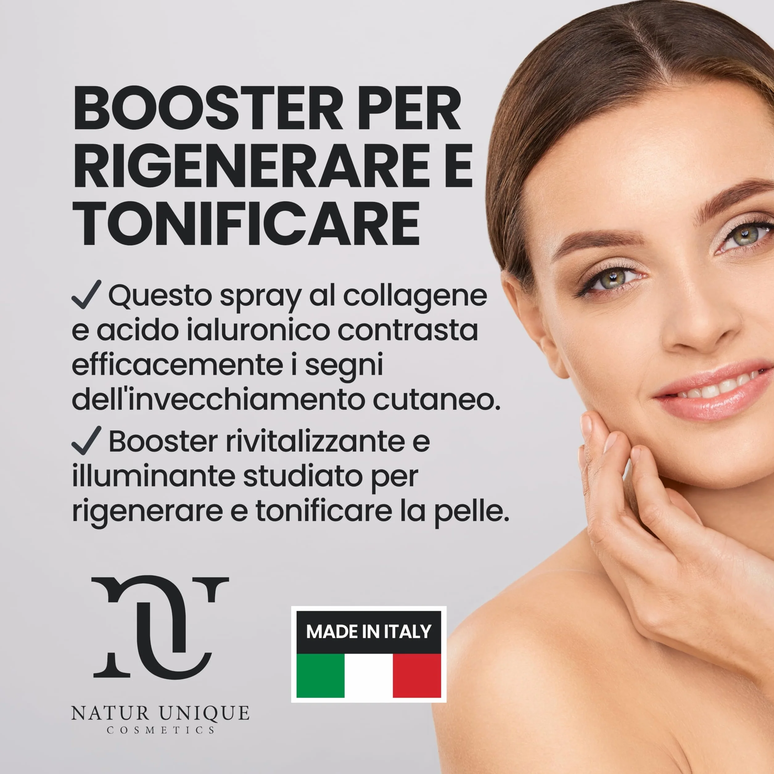 Natur Unique - IALUCOLLAGEN COLLAGEN INTENSIVE SPRAY VISO 50ML | Booster Rivitalizzante e Illuminante con Collagene e Acido Ialuronico | Prodotto in Korea