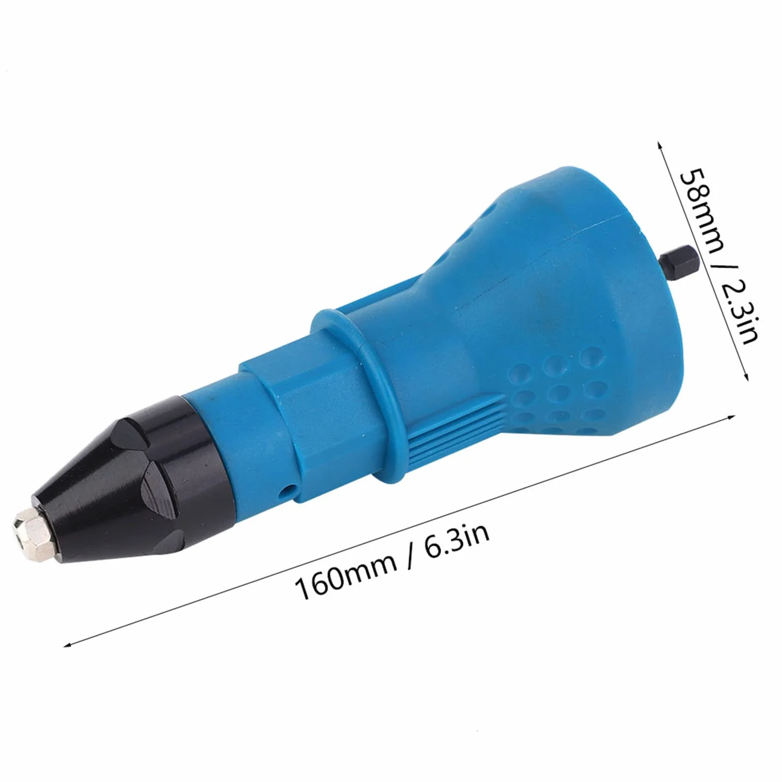Adattatore per Pistola per Dadi per Rivetti Elettrici per Trapano Elettrico (BLUE)