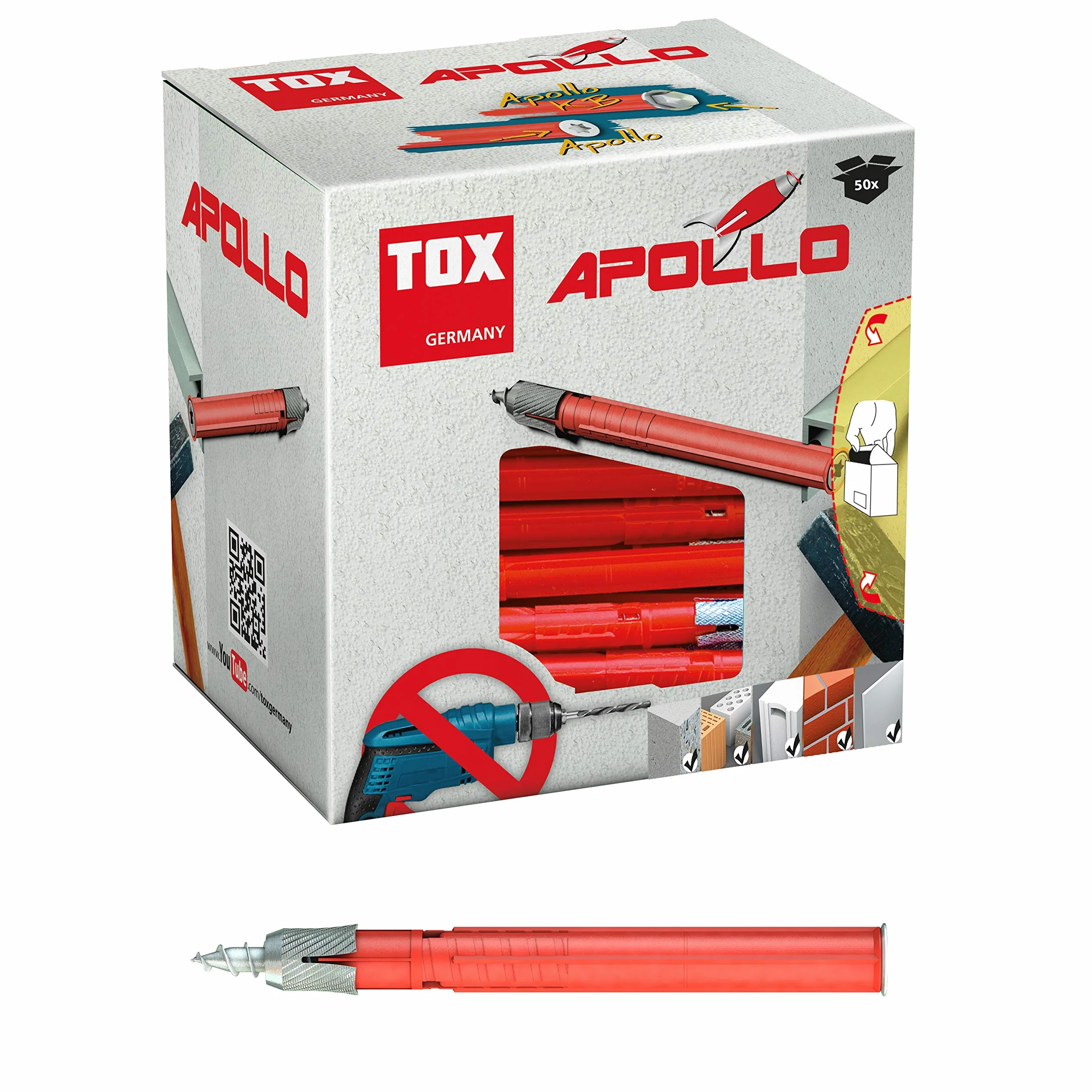 TOX Tassello universale per telaio Apollo 8x120mm, 50 pz