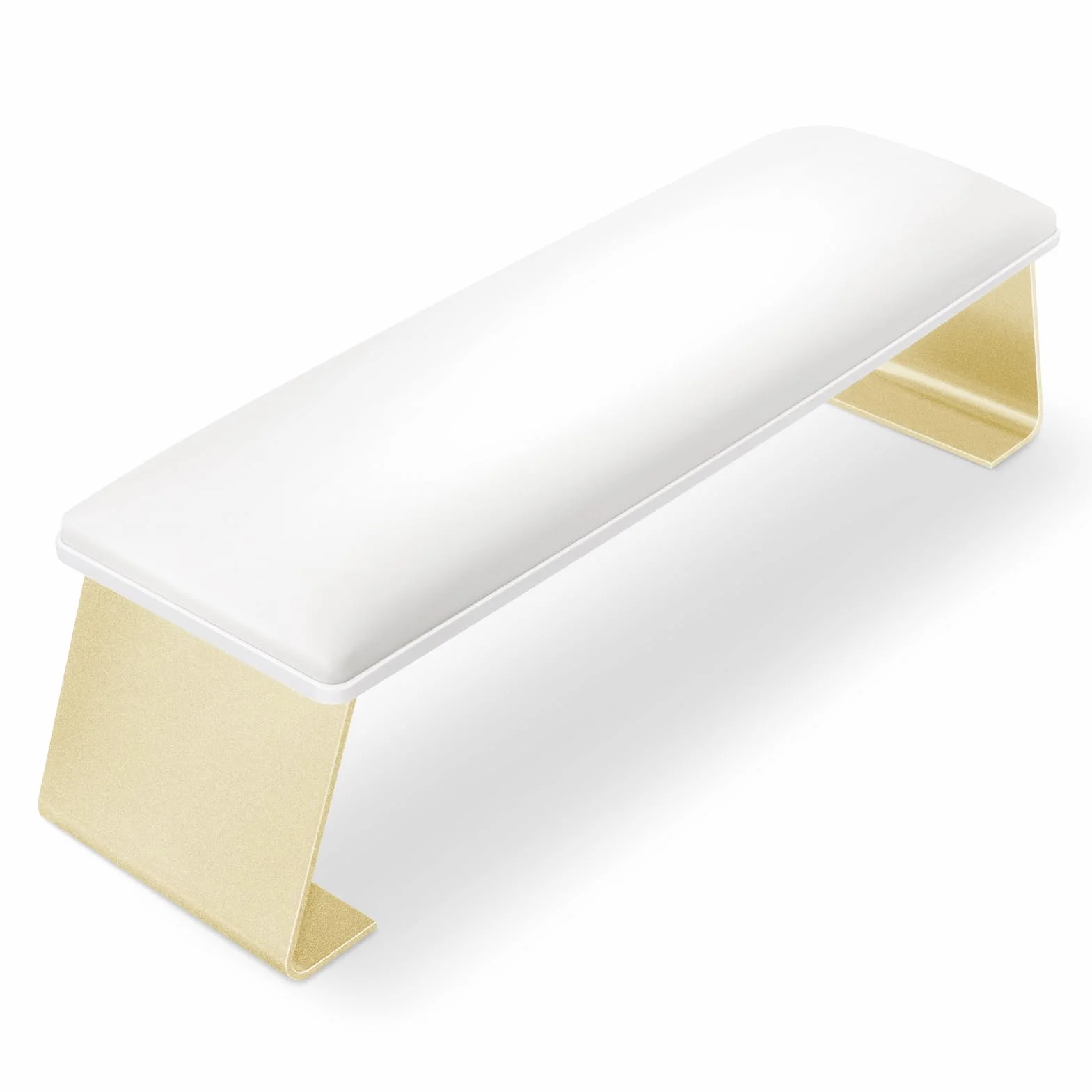 Poggiamano per Unghie Manicure, Cuscino per Manicure Piedi Cuscino per Unghie Poggiabraccia per Unghie Nail Art, con Staffa in Lega di Alluminio (Bianco)