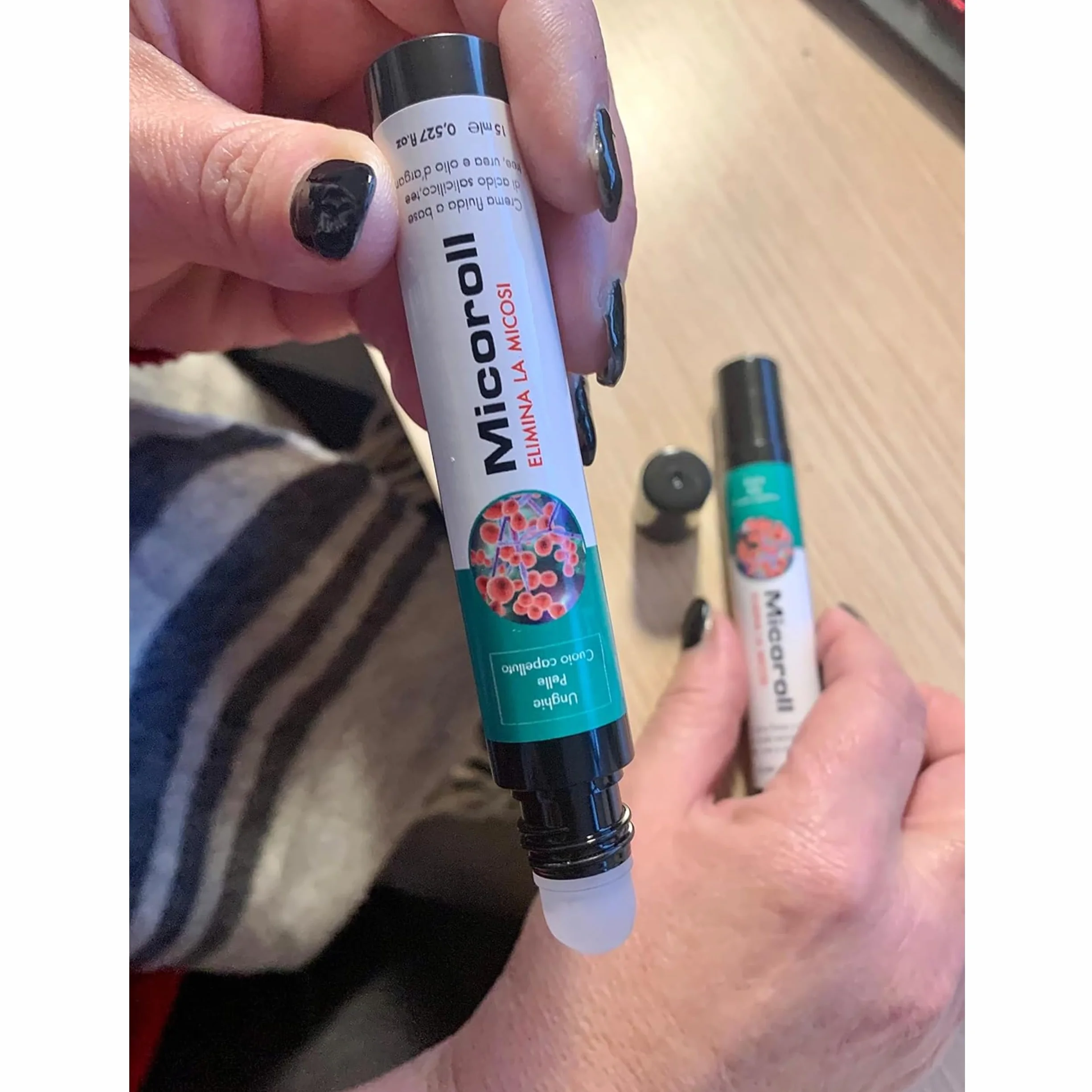 ALOHALABS Micoroll Rool On Micosi Unghie Piede Forte Trattamento Micosi Unghie 30ml Flacone Acido Salicilico 2pz 30ml