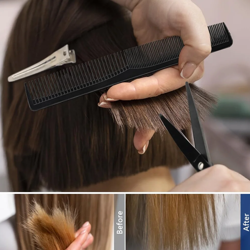 Set di forbici capelli, Set di Forbici parrucchiere professionali 6,7", forbici per sfoltire i capelli, con mantello da parrucchiere, adatto per famiglie, saloni, donne, uomini e bambini
