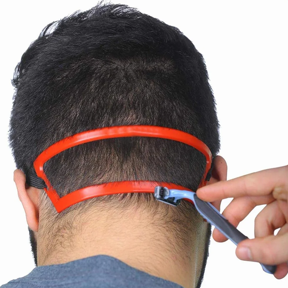Strumento di Barbiere del Collo dei Capelli di Taglio Mold Guida Line Scollo Tagli Capelli Template Template Collo Linea Sottile