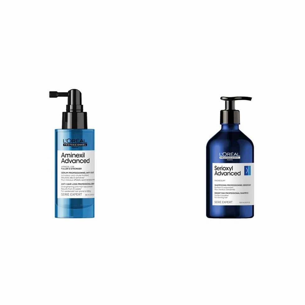 L'Oréal Professionnel Paris Siero Rinforzante, Per Capelli Assottigliati, Anti-Caduta, Per Capelli Folti e Sani, Con Aminexil 1.5%, Fuller & Stronger, Aminexil Advanced, 90 ml