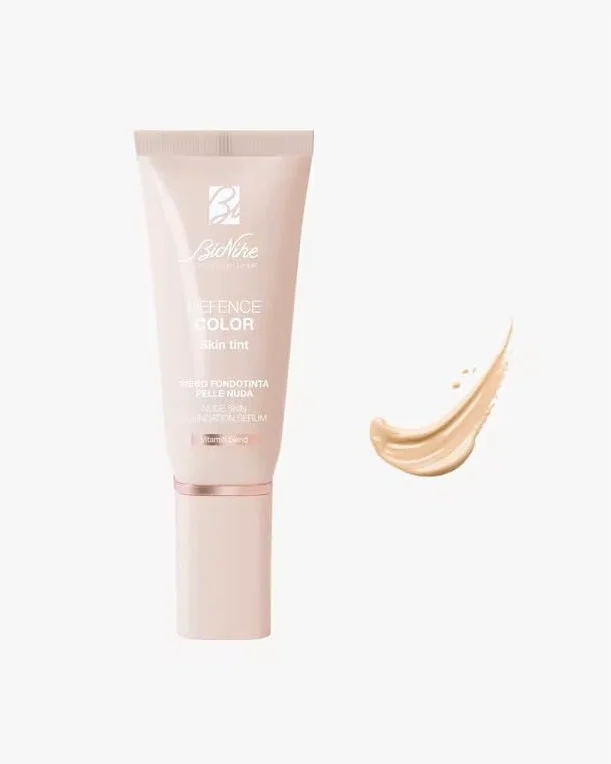 BioNike Defence Color - Skin Tint Siero Fondotinta Leggero SPF 15, con Acido Ialuronico, Blend Multivitaminico e Fitocomplesso Antiossidante, Texture Leggera, Coprenza Modulabile, 30ml