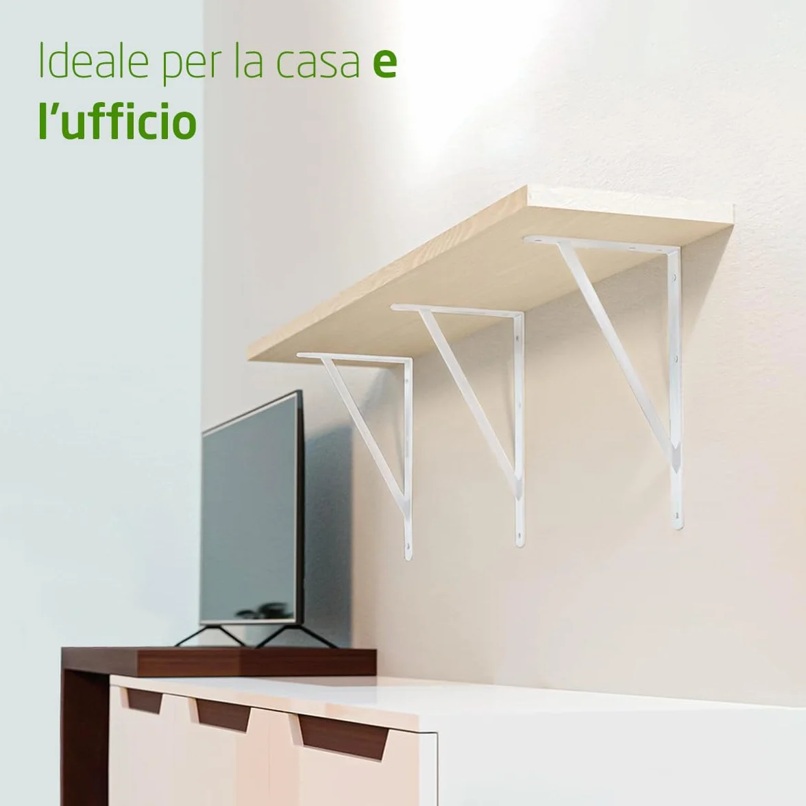 Staffe per Mensole Angolo per Ripiani Supporto per Scaffale Acciaio 400x275 mm 225 Kg