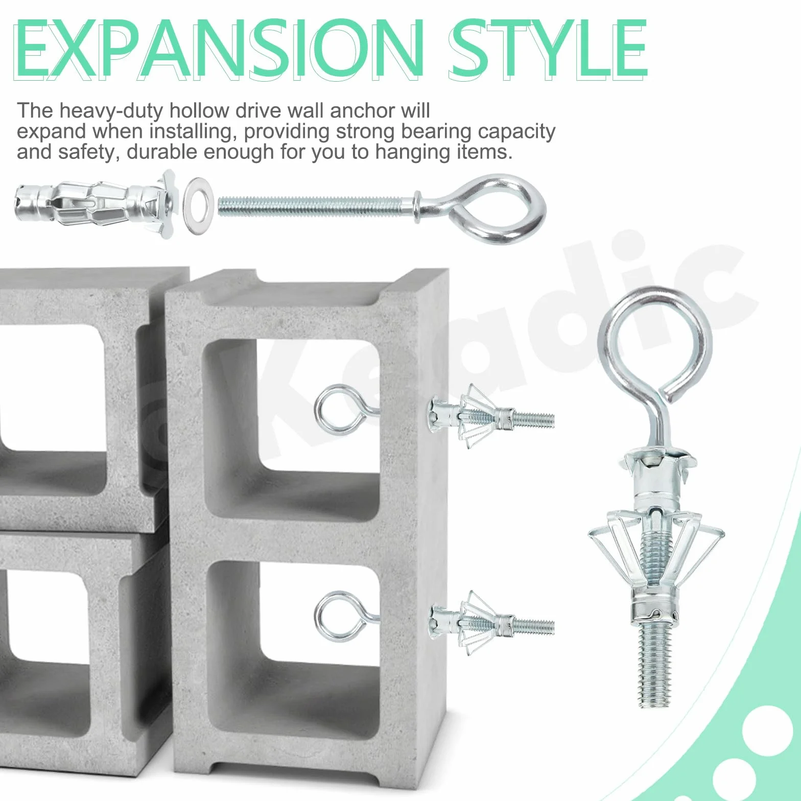 Set di 46 viti di ancoraggio a parete cava assortite M4 M5 M6, bulloni Molly acciaio zincato per cartongesso