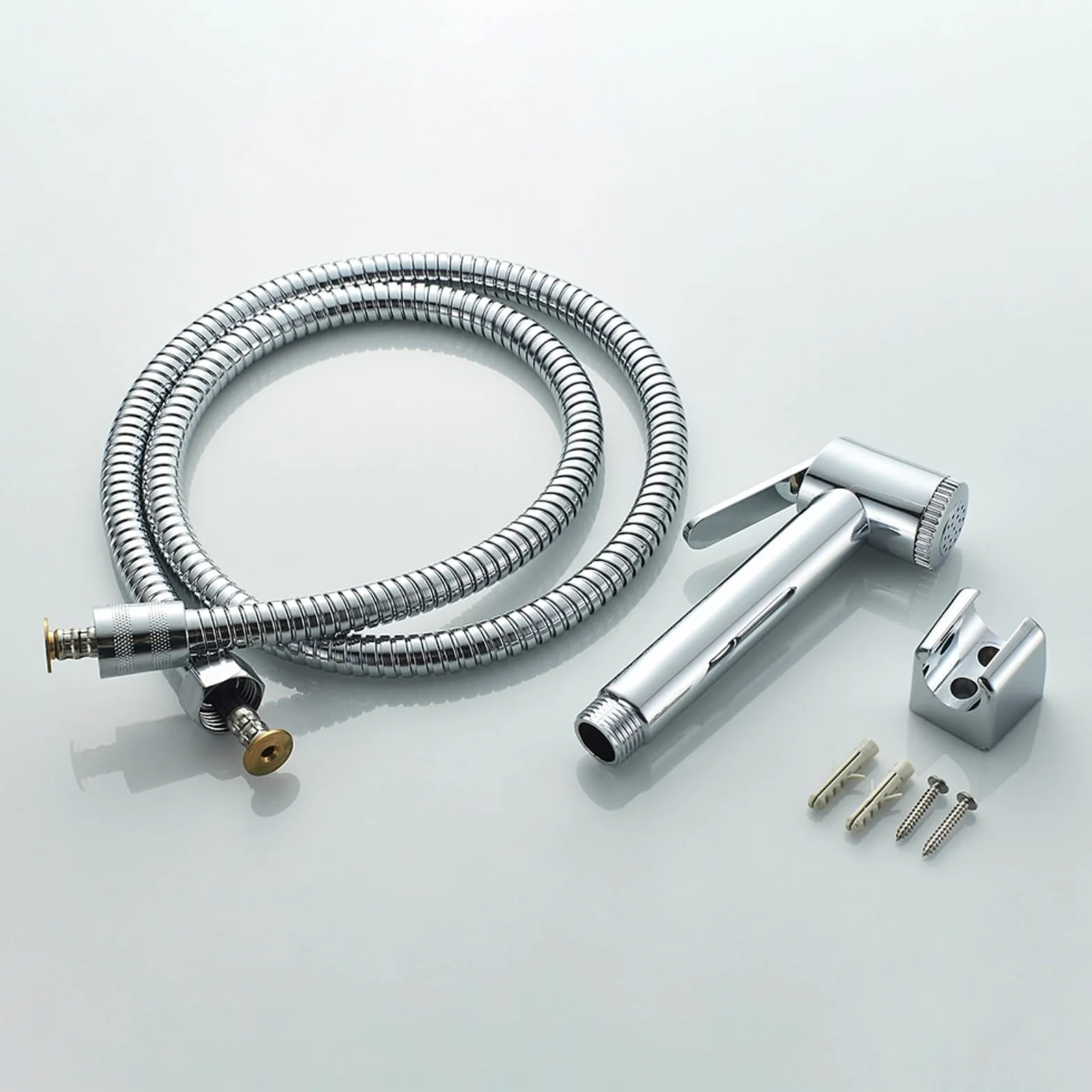 Ibergrif M20282 Bidet Doccetta Cromo Spruzzatore Doccia con Supporto e Flessibile