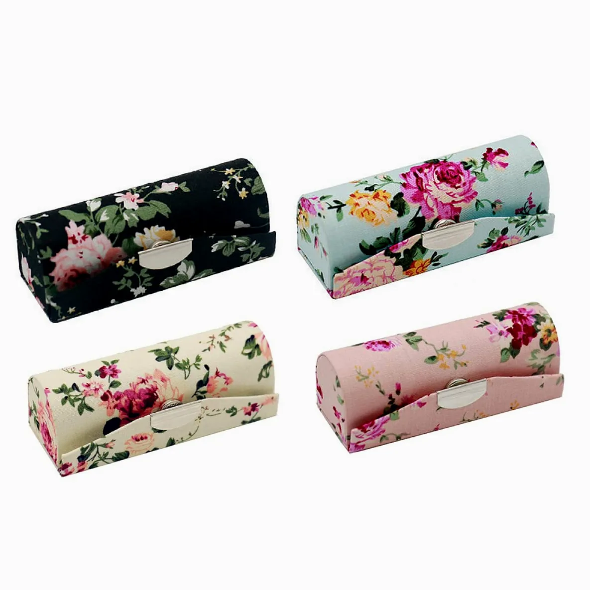 Abaodam 12pezzi Organizer Per Rossetto Con Specchio Porta Rossetti Per Borse Contenitore Cosmetico Per Donne Nero Bianco Rosa e Blu