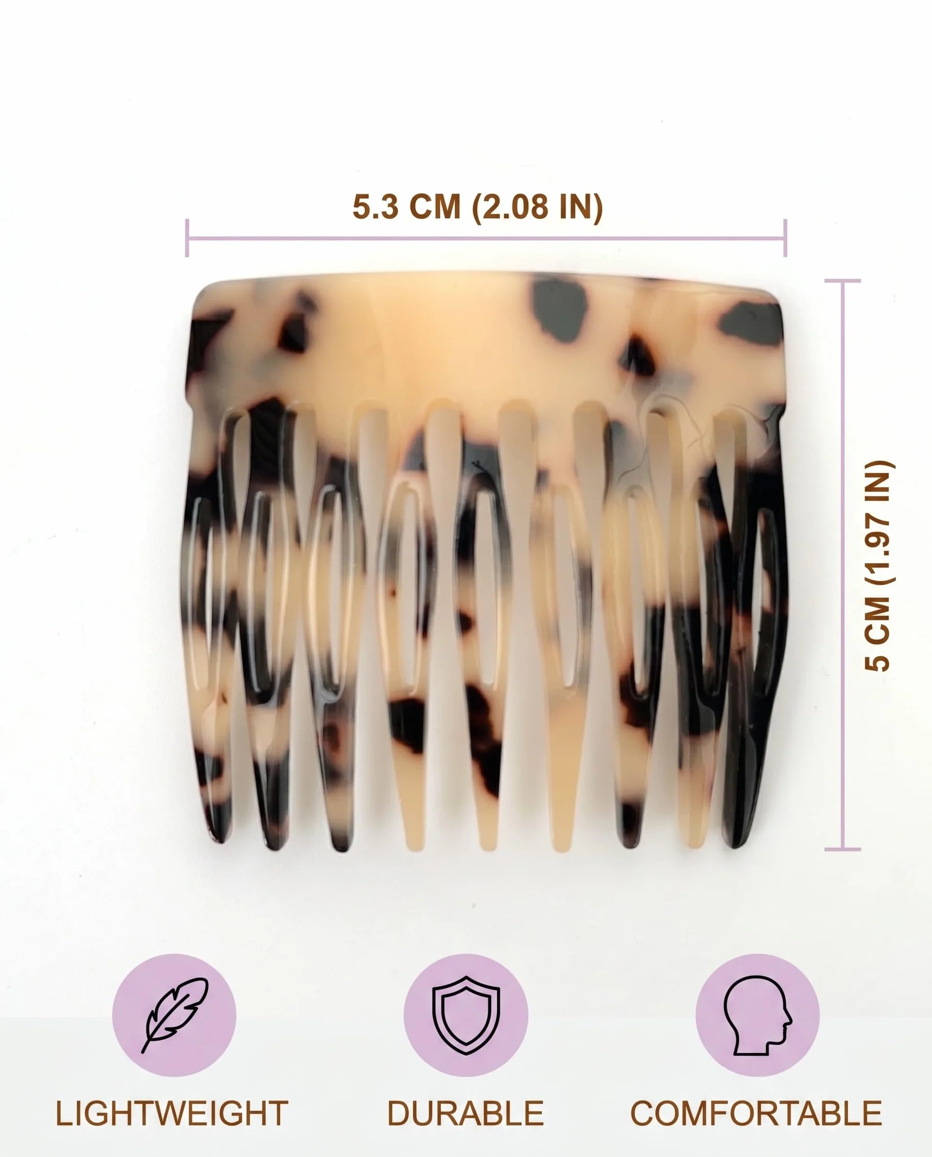 Pettini Fermacapelli Donna 4 Pezzi in Acetato, Stile Francese per Acconciature Eleganti, Ideali per Chignon, Dutt e Raccolti con Tenuta Forte e Duratura.