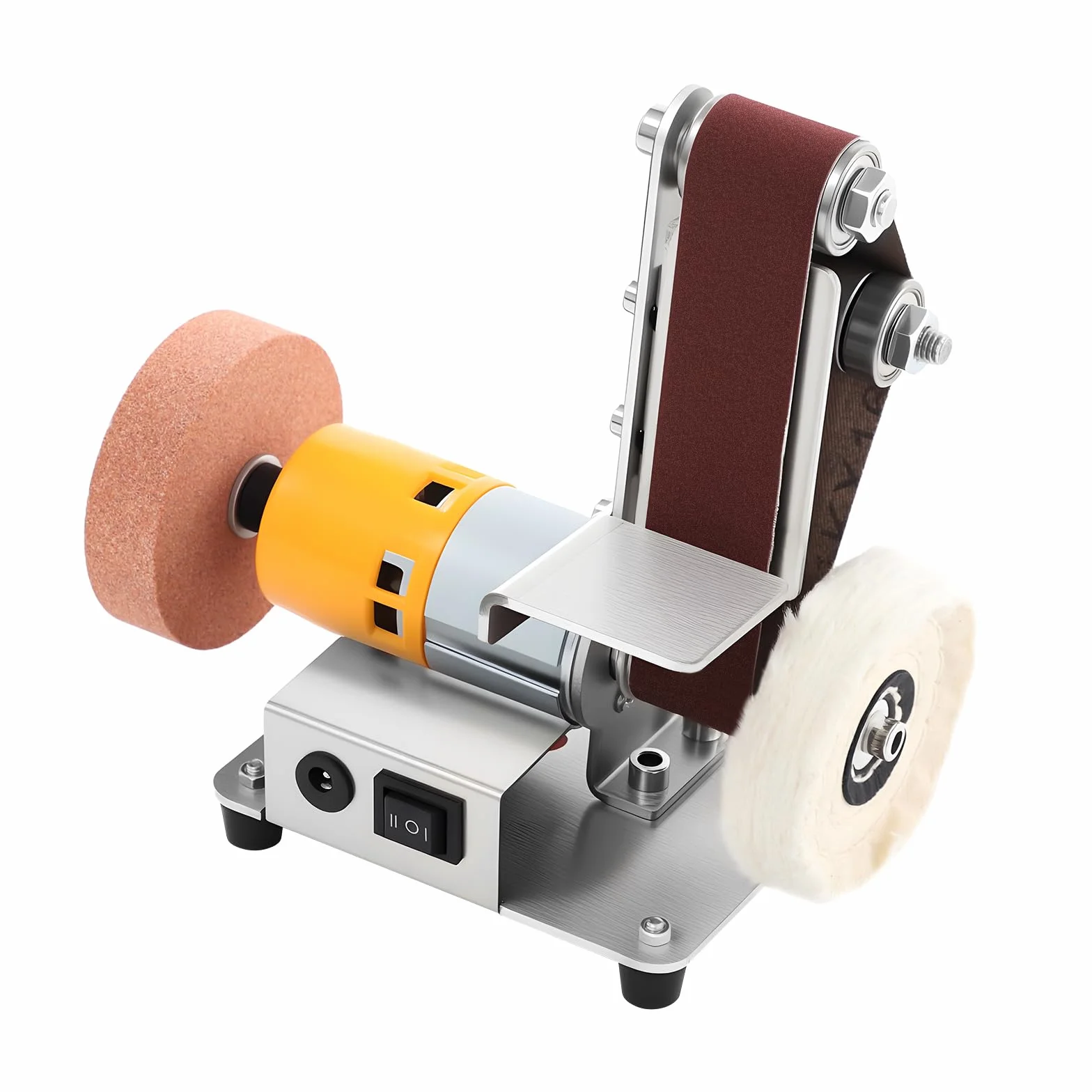 Mini levigatrice a nastro 4000-9000 giri/min 7 velocità con nastri abrasivi