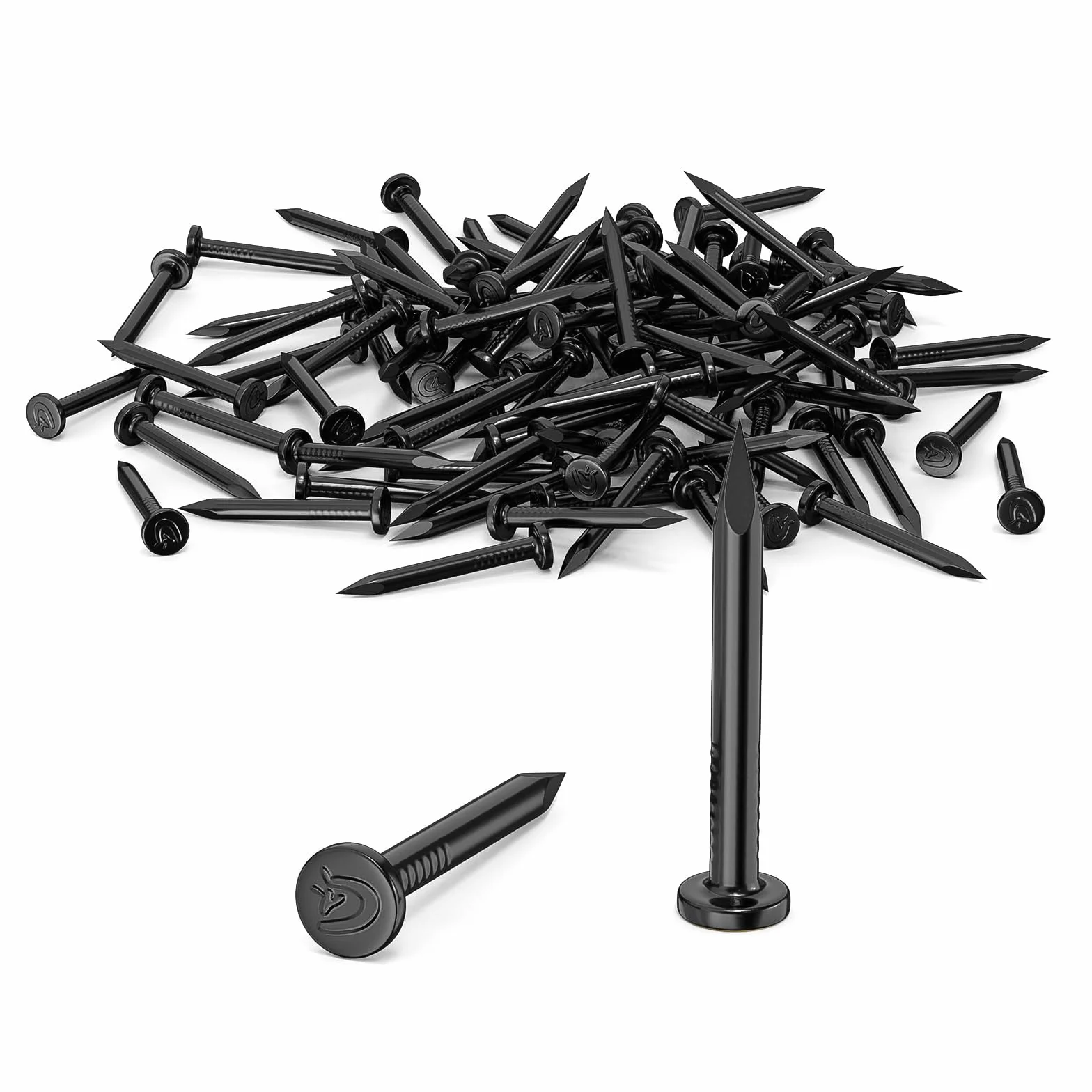 Chiodi in Acciaio da 30mm Zincati per Cemento, Mattoni, Legno, Uso Universale Interno/Esterno (Nero)