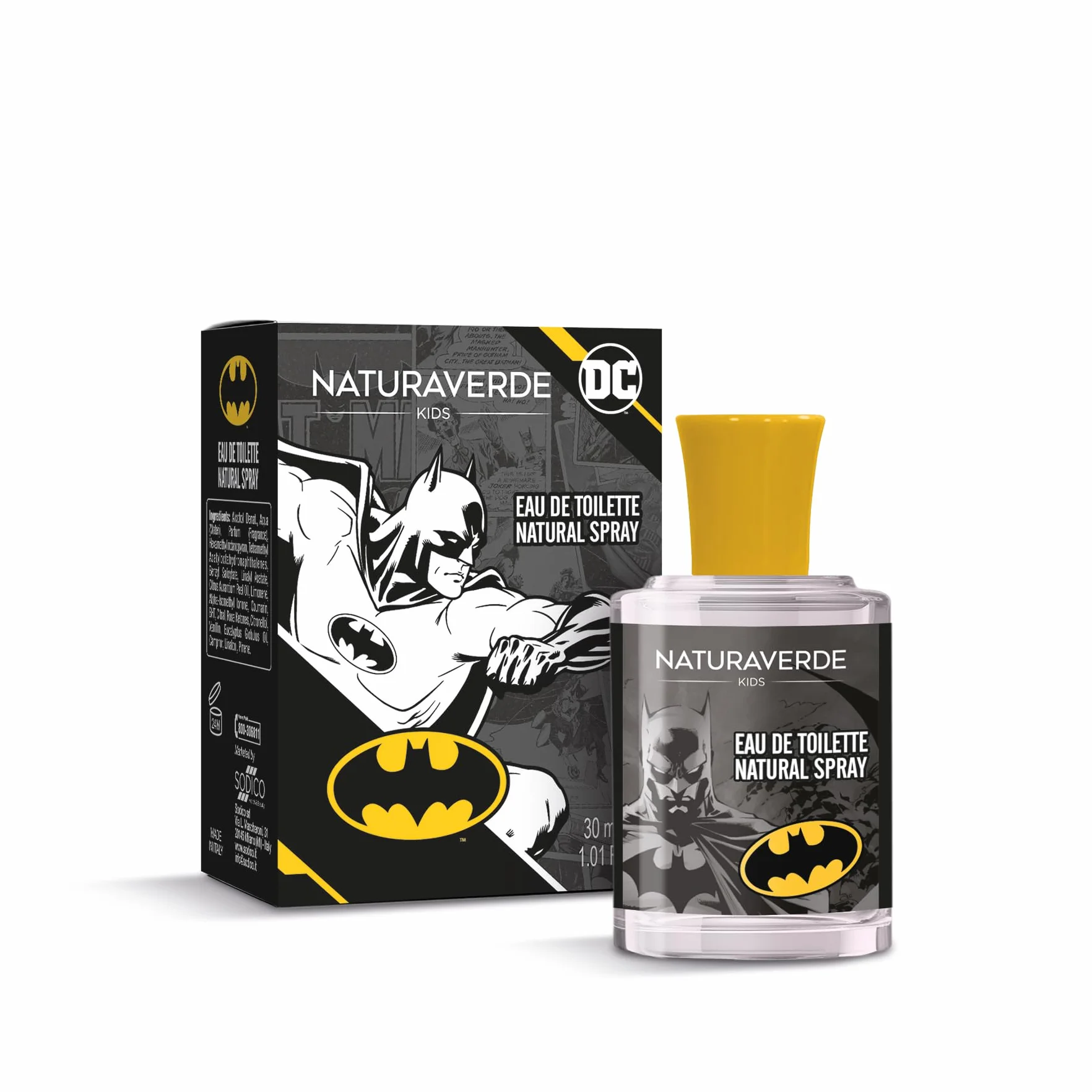NATURAVERDE Kids -Batman Eau De Toilette 30ml Fragranza per Bambini, Dolce e Fresca, Ispirata al Cavaliere Oscuro