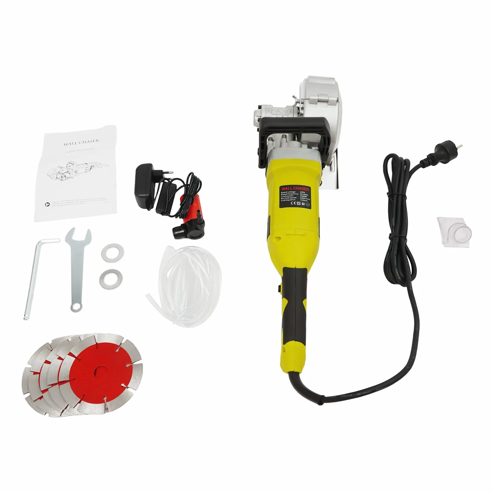 Fresatrice Elettrica Per Scanalature 4kW con Pompa Acqua 5 Lame Kit