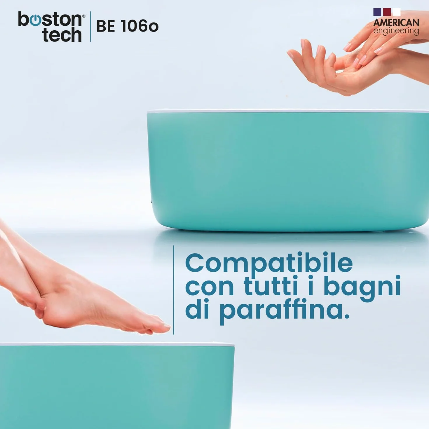 Cera di paraffina per mani e piedi Boston Tech|Riabilitazione antiossidante+ Trattamento di artritei+ Idrata+ Nutre+ Estetica|Ideale per qualsiasi bagno di paraffina|6 blocchi da 450g (Arancia)