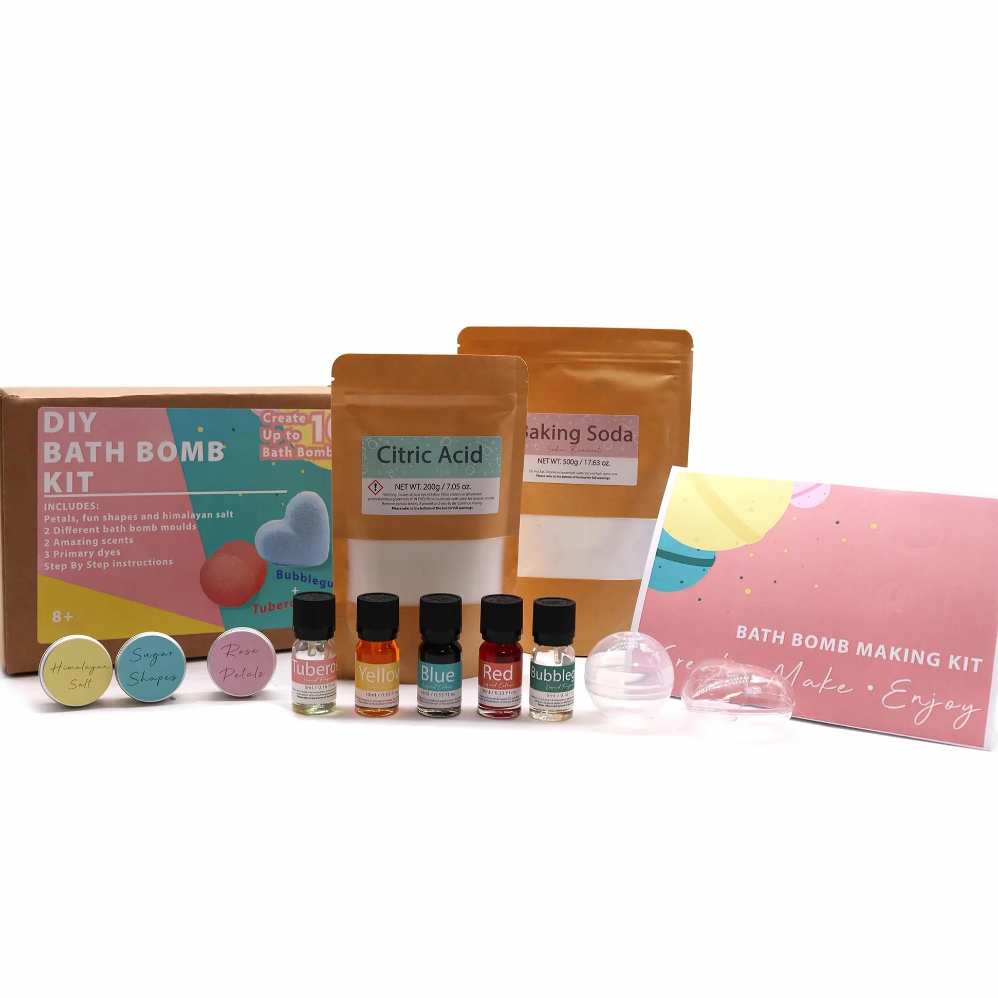 Kit di bombe da bagno fai da te Ancient Wisdom, per godersi il bagno | Prodotto in Gran Bretagna