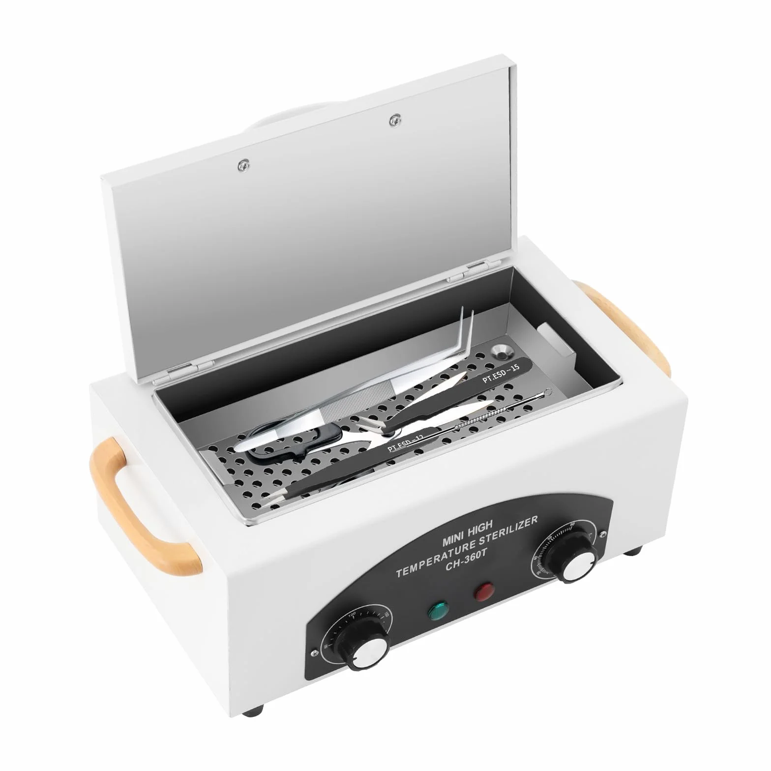 Sterilizzatore Ad Aria Calda, 300W 2L Sterilatore Materiale Ungheria, Con Timer E Indicatore Luminoso, Autoclave Sterilizzazione, Per Disinfettare Forbici, Pinze, Asciugamani E Strumenti Manicure Ecc