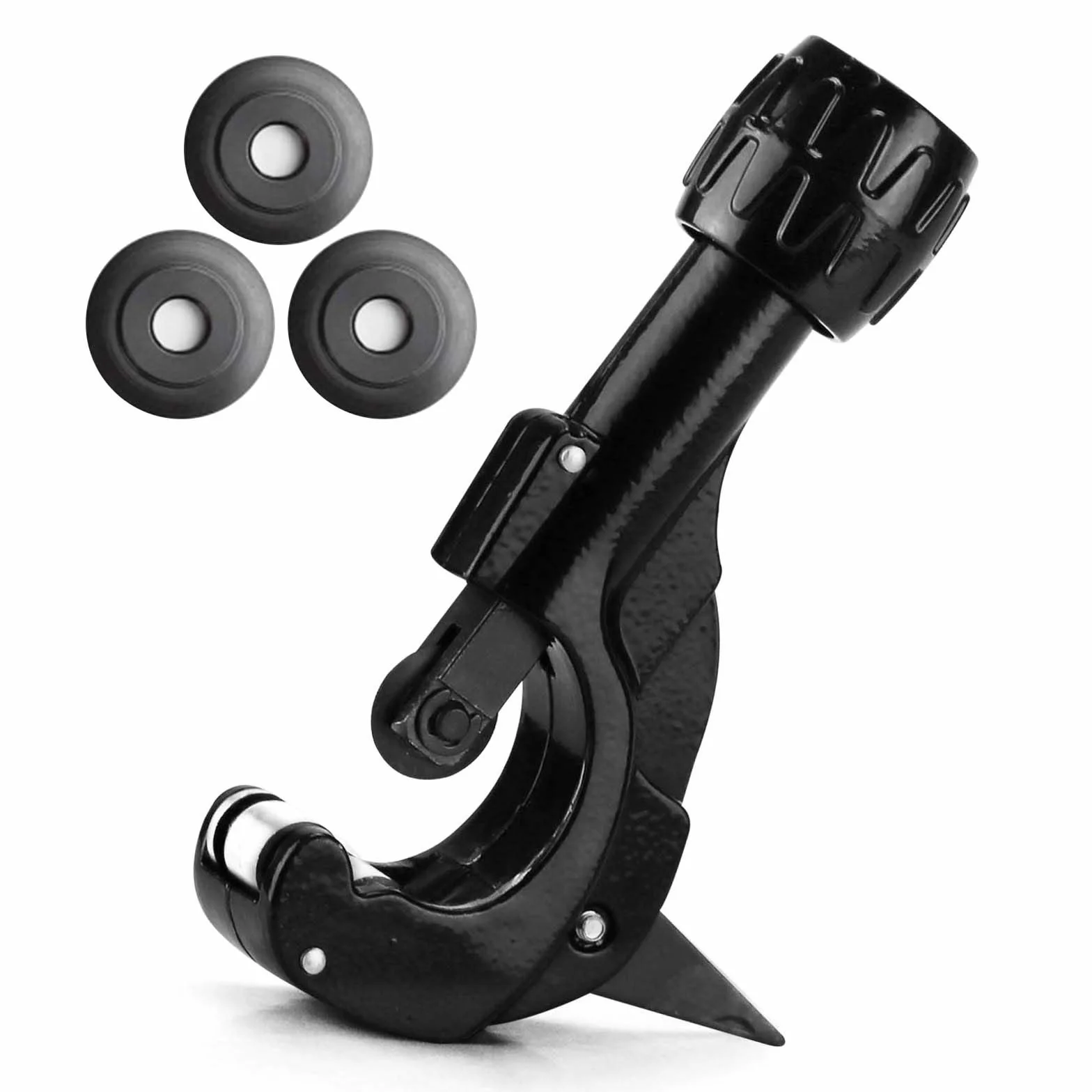 Tagliatubi a Rotella per Tubi Rame PVC Alluminio Acciaio Inox Ø3-35mm, 3 Rotelle di Ricambio
