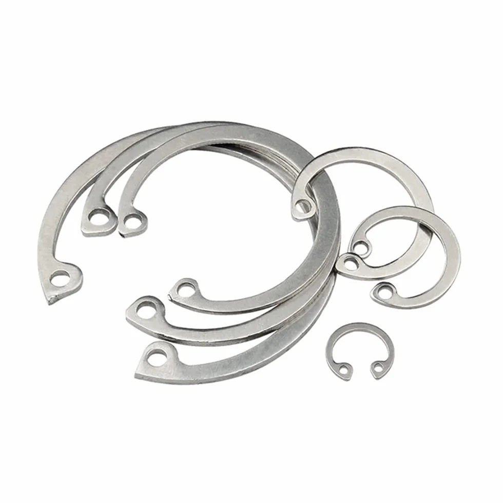 Clip a C in Acciaio Inossidabile 304 15mm, Anello Elastico Interno, Anello a Scatto, Anello di Fissaggio Interno - 50 Pezzi