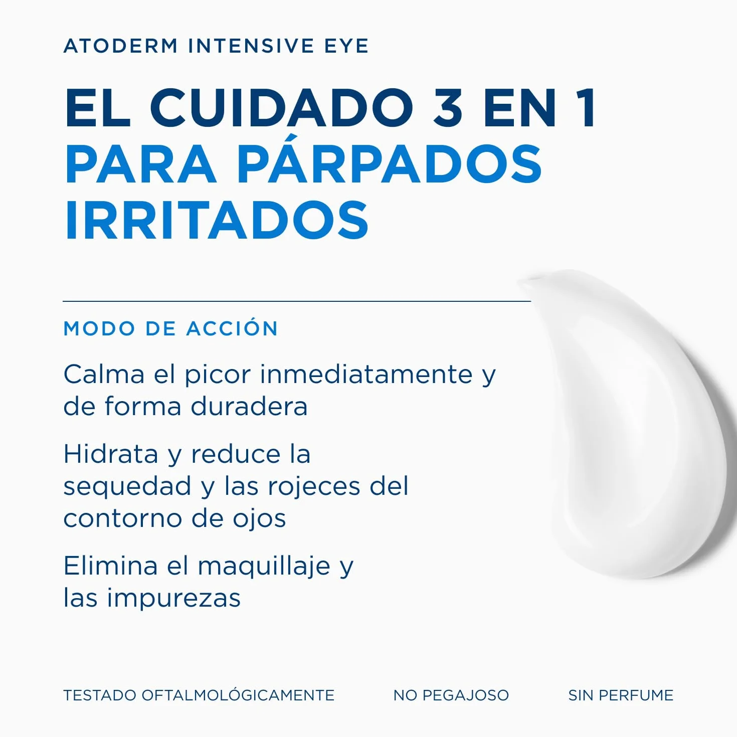 BIODERMA Atoderm Intensive Eye - Trattamento Palpebrale 3-in-1 Detergente, Lenitivo e Riparatore - Buona Base per il Trucco - Pelle molto Secca e Irritata con Tendenza Atopica - Tubo da 100 ml