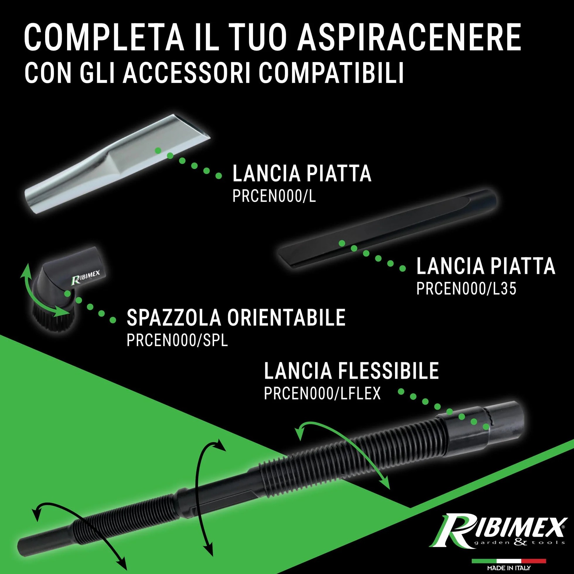 Ribimex Aspiracenere Elettrico Minicen 10L 800W con Filtro HEPA Lavabile PRCEN011