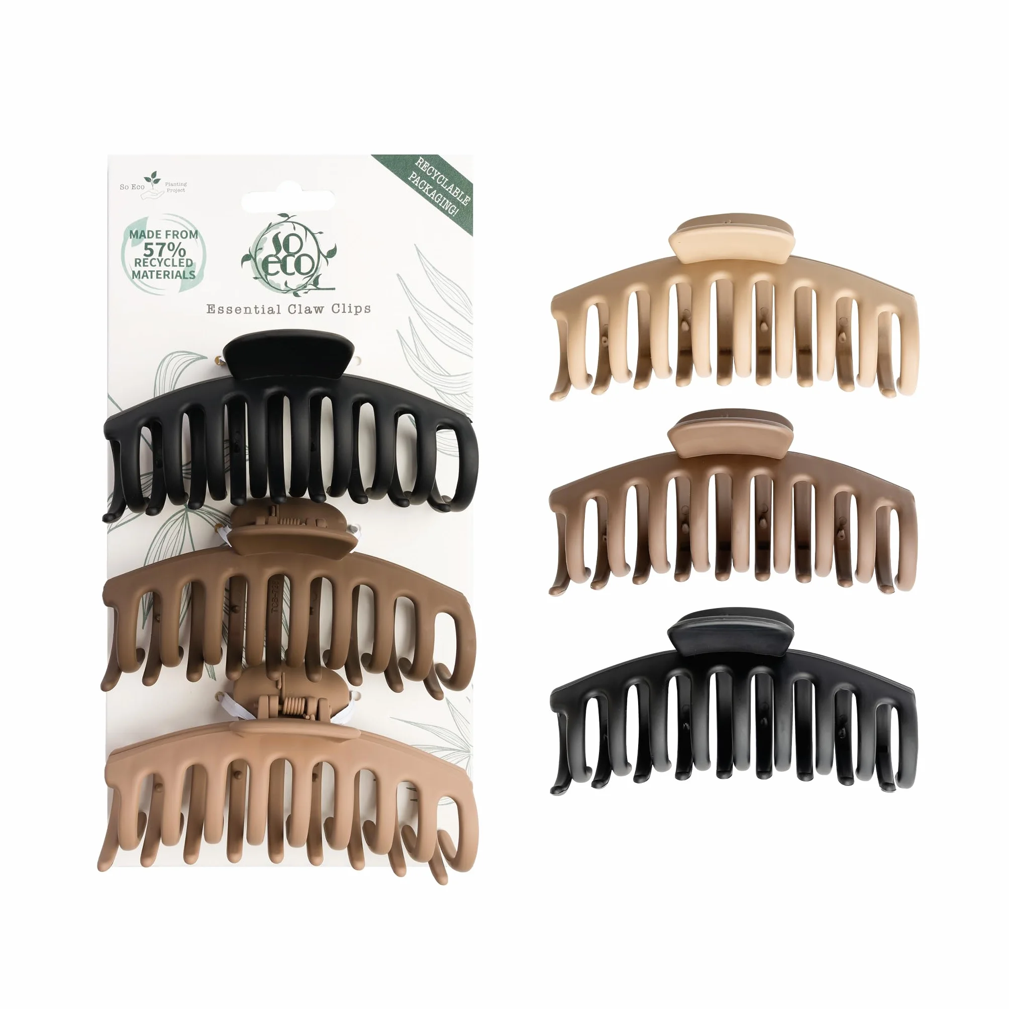 So Eco Essential Claw Clips - 3 Pack