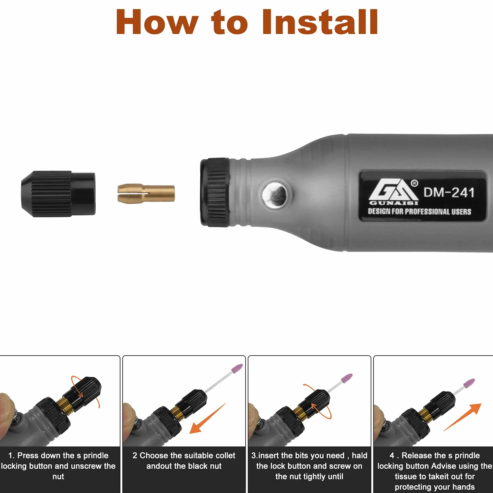 KKMOL Mini trapano elettrico rotativo senza fili USB multifunzione velocità variabile, set smerigliatrice lucidatura intaglio taglio pulizia affilatura, Grigio