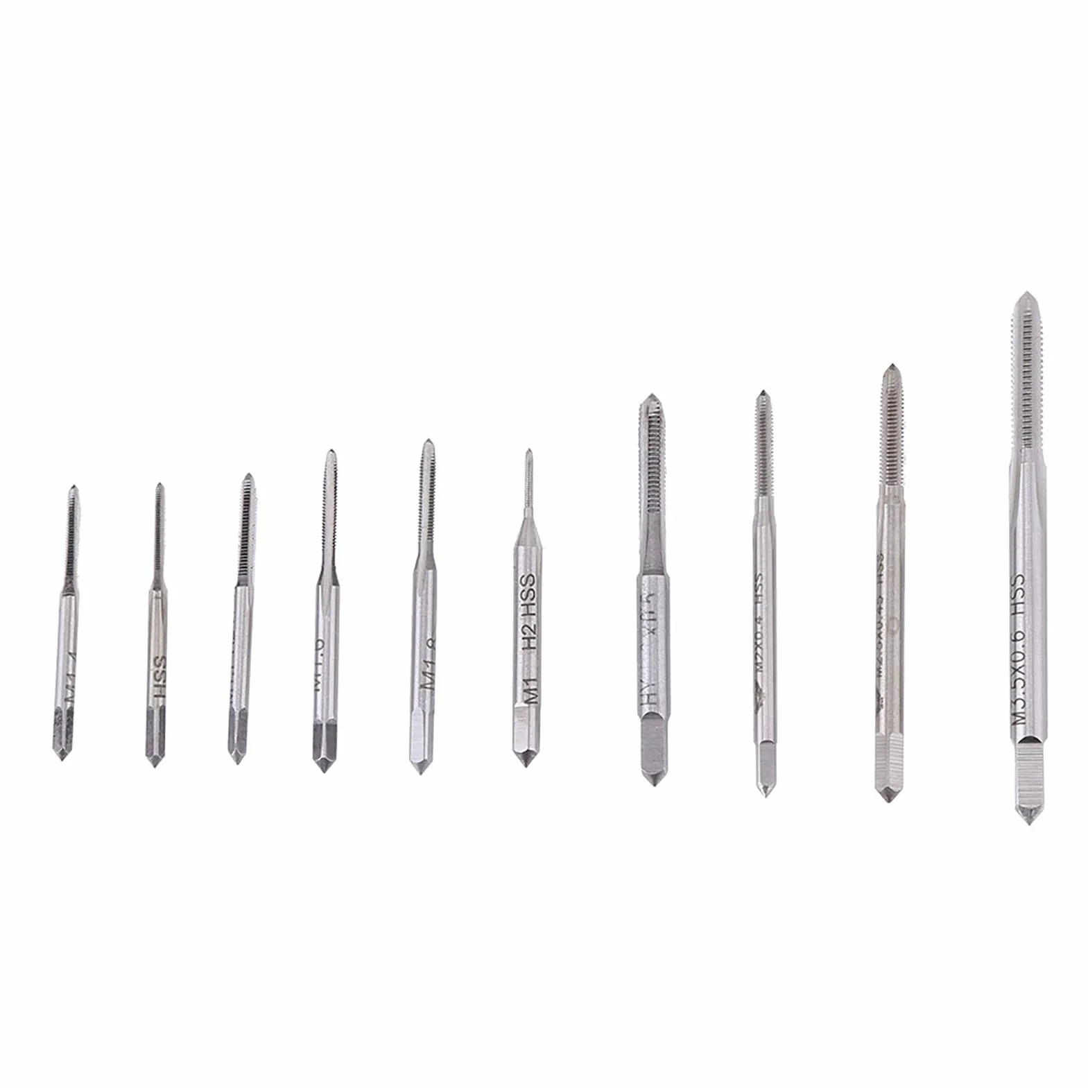 Set di Maschiatori Manuali Mini 10 Pezzi M1-M3.5 per Filettatura