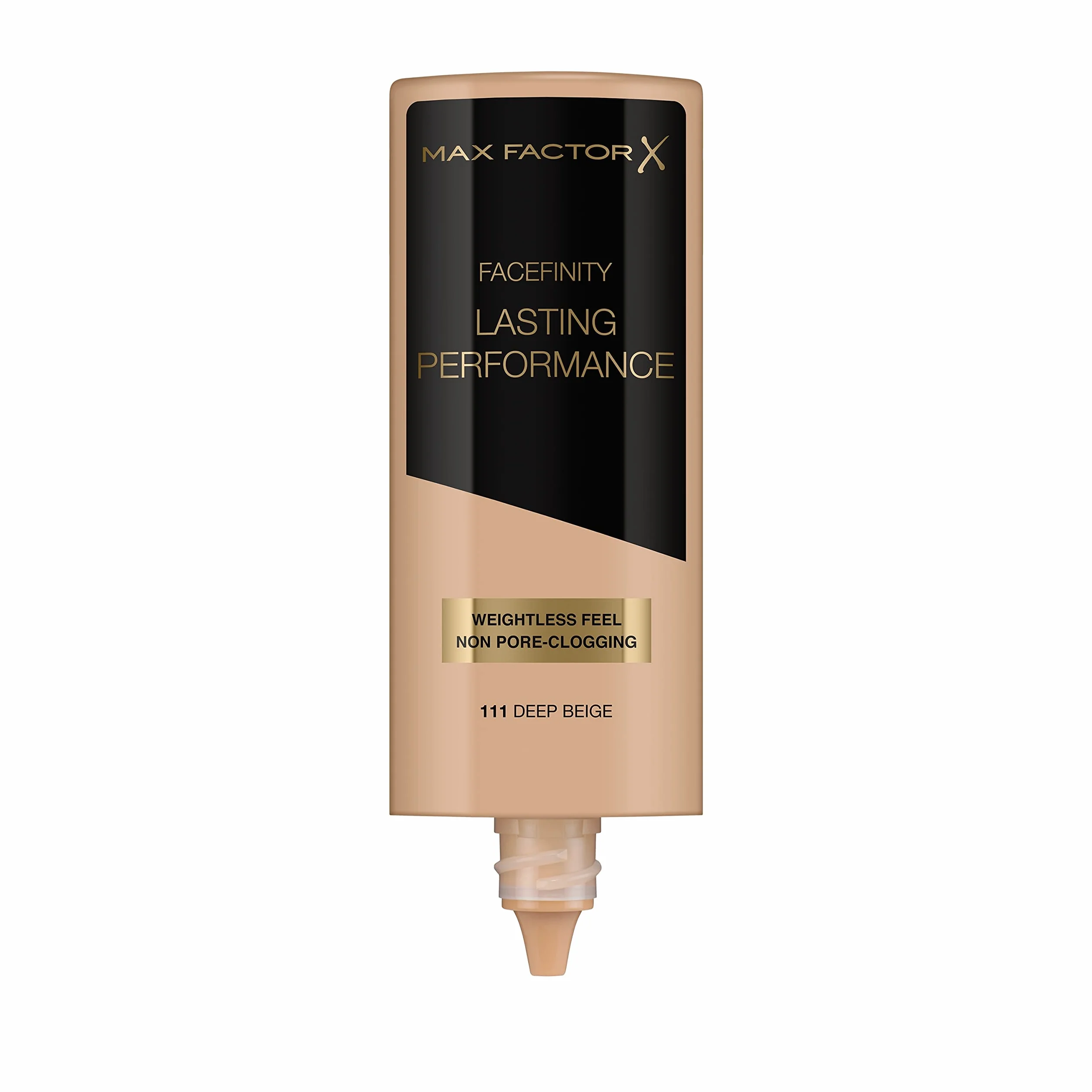 Max Factor - Fondotinta Liquido Lasting Performance - Alta Coprenza, Finish Matte e Lunga Durata - 111 Deep Beige - 35 ml