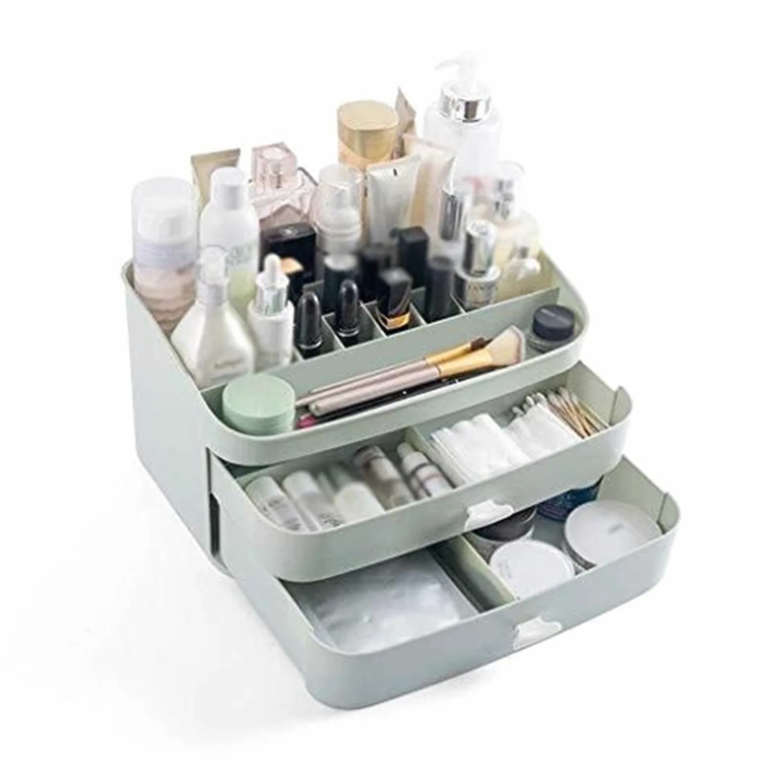 Porta Trucchi,Toeletta Scomparti per L'organizzazione E La Conservazione dei Cosmetici del Trucco Multifunzione