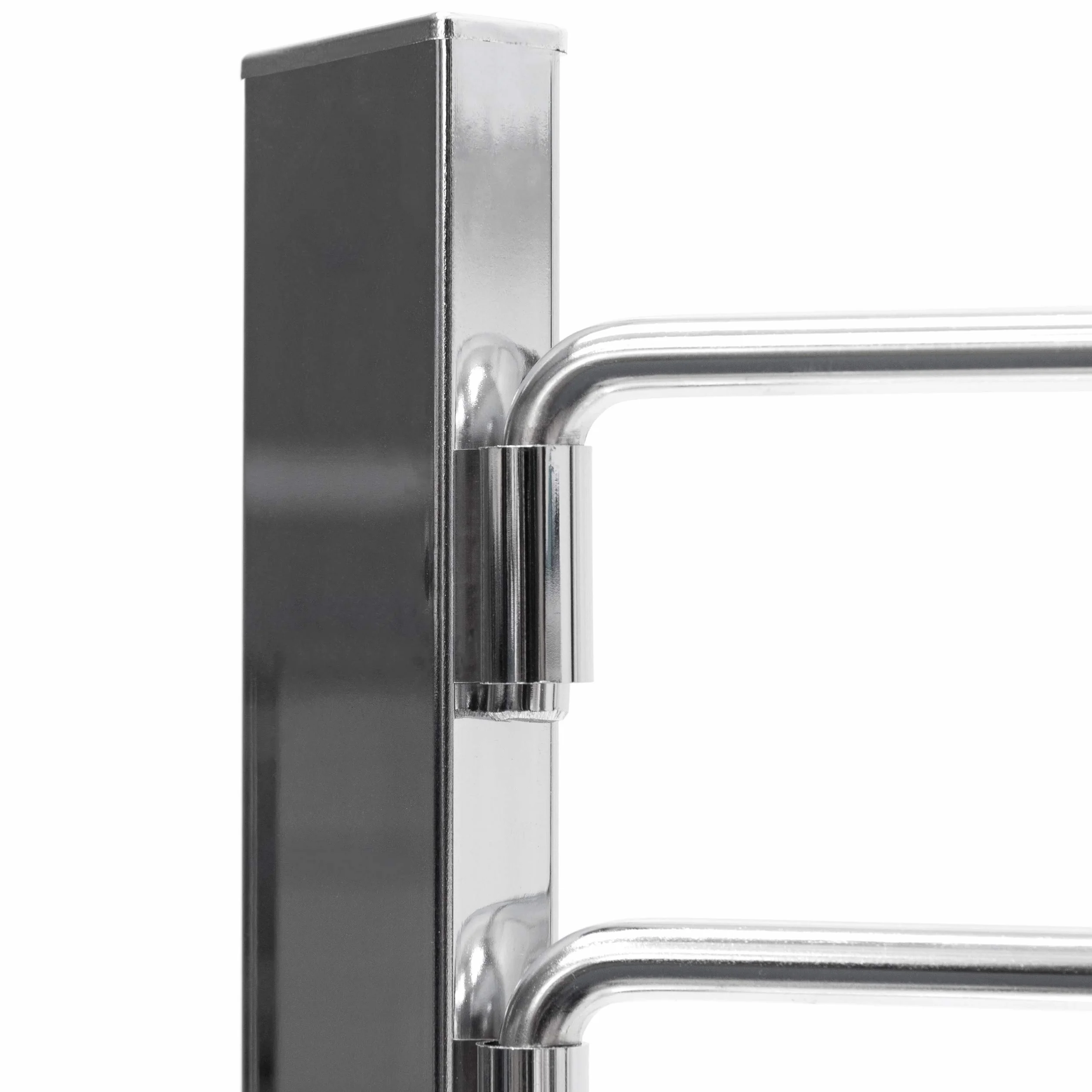 Relaxdays Porta asciugamani da Terra 3 Bracci Acciaio Cromato 78x18x25 cm Argentato