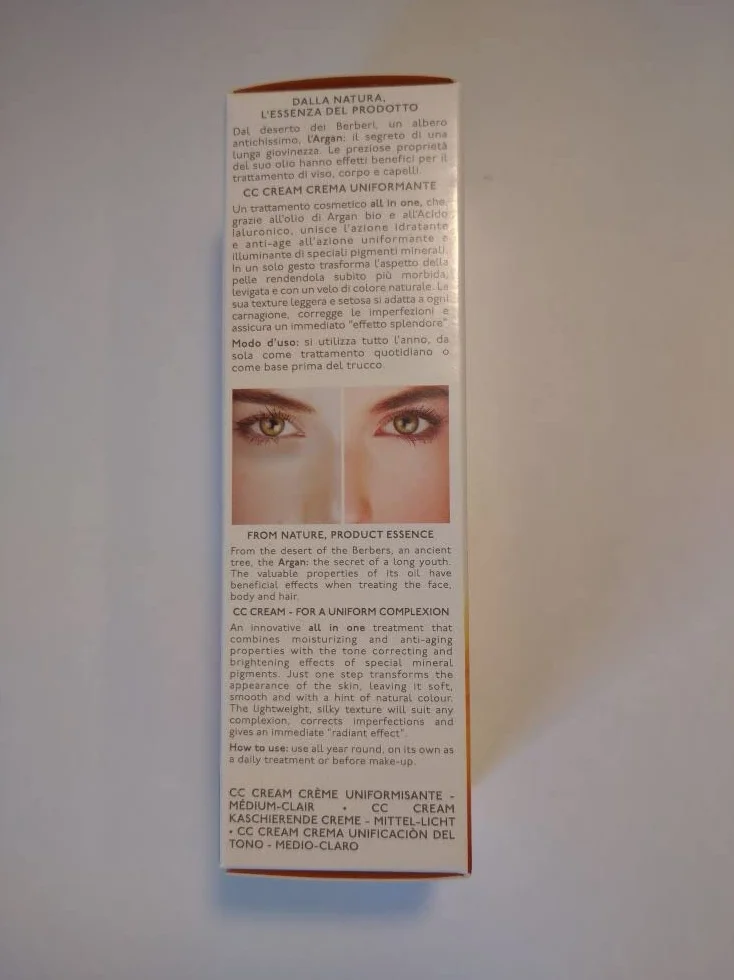 Bios Line - Bios Line Argà Minerale CC Crema Viso Uniformante Medio Chiara 50ml - 933061879