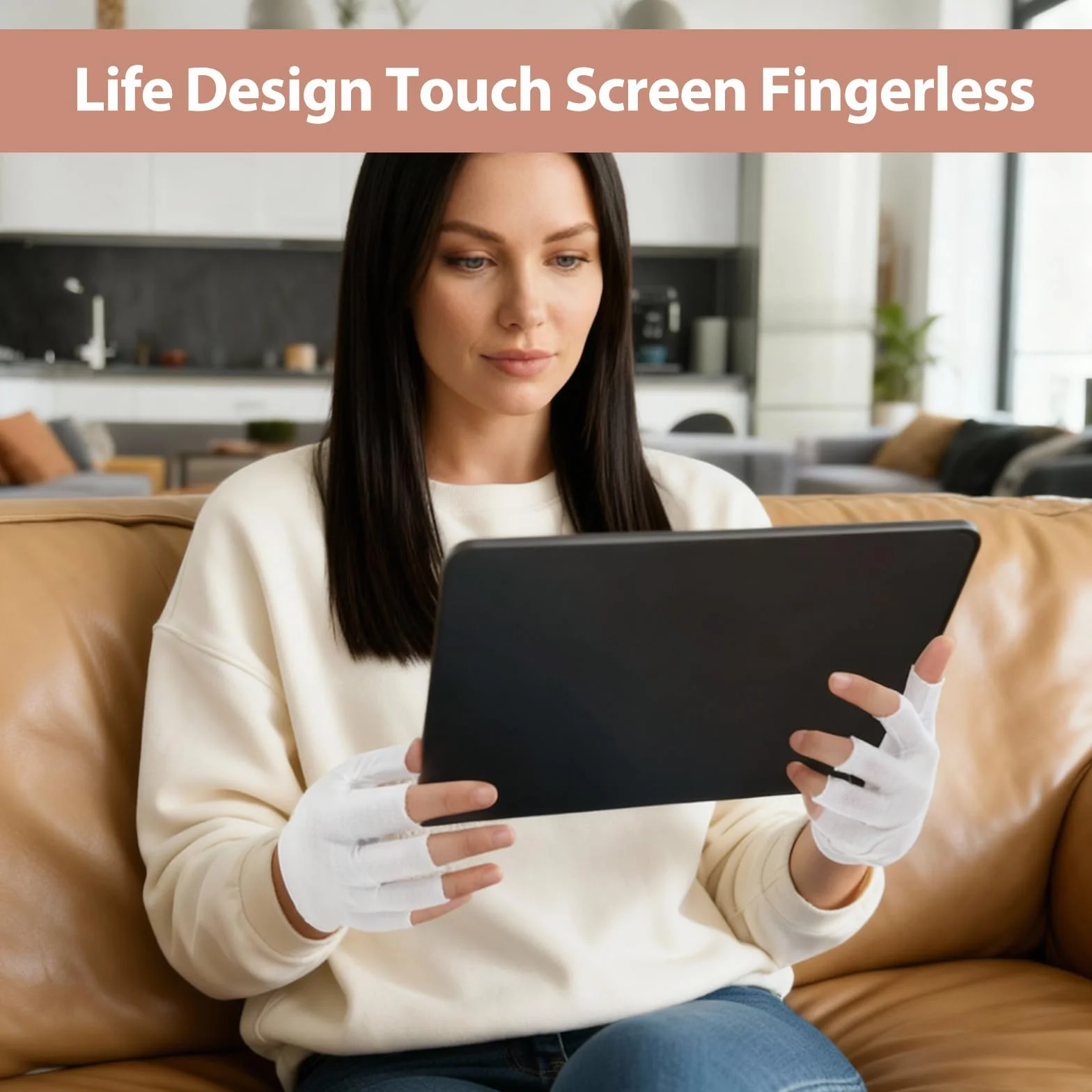 4 paia di guanti in cotone senza dita, guanti protettivi UV per lampade gel unghie bianchi sottili senza dita per mani asciutte touch screen spa trattamento della pelle