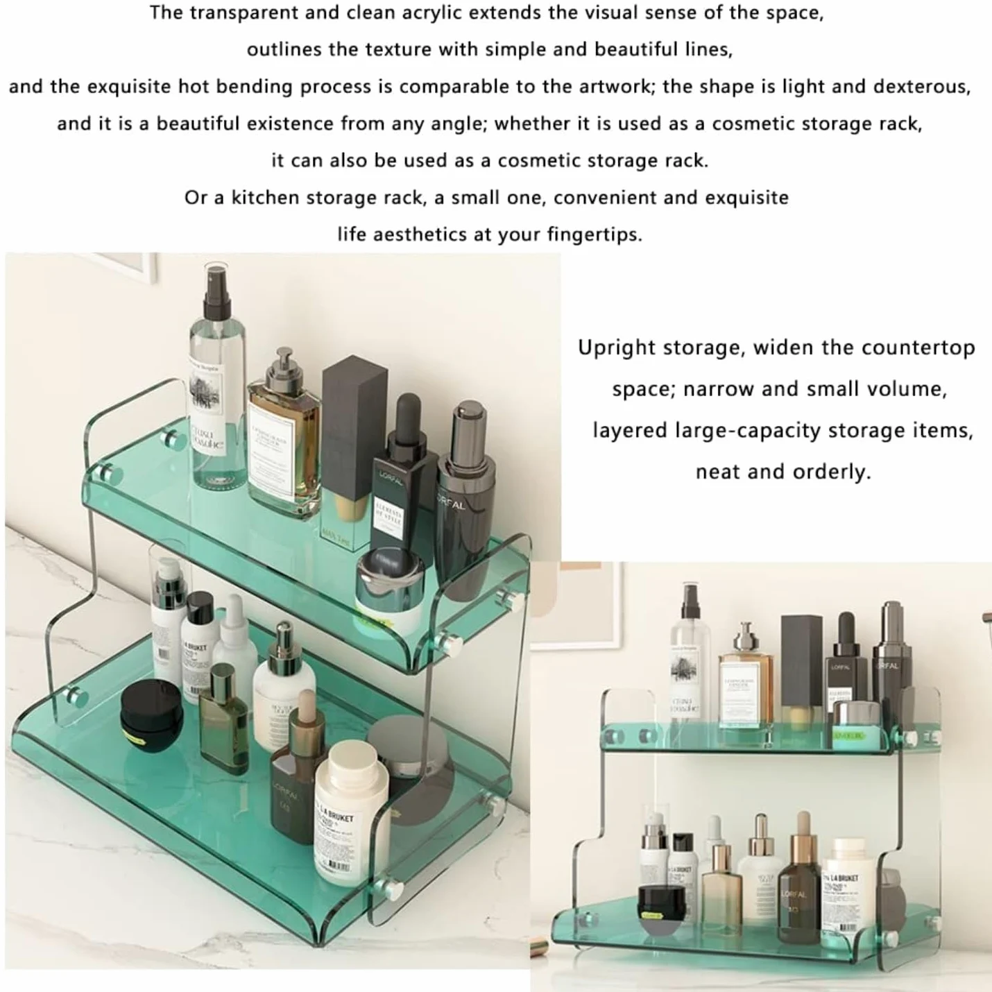 Organizzatore Trucchi Per Cosmetici Scaffale Portaoggetti Multistrato Scaffale Portaoggetti Da Scrivania Scaffale Portaoggetti Multistrato In Acrilico Scaffale Portaoggetti Per Cosmetici Per Bagno