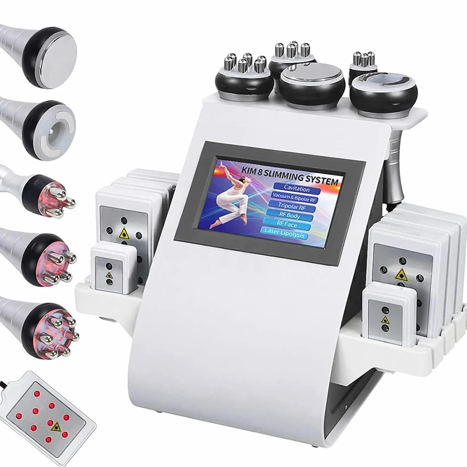 Macchina per cavitazione 6 in 1, Hbealifee Body Beauty Machine, massaggiatore professionale a radiofrequenza, dispositivo di riduzione del vuoto per braccia, vita, coscia, anca, gamba, corpo