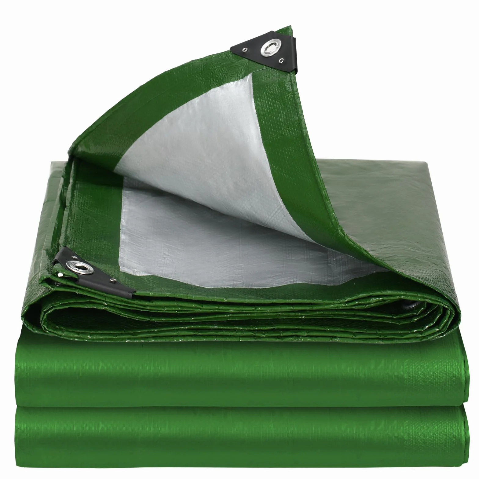 Velway Telo Impermeabile da Esterno 2x3m 100 g/m² Telone con Occhielli Rinforzati Resistente ai Raggi UV Verde