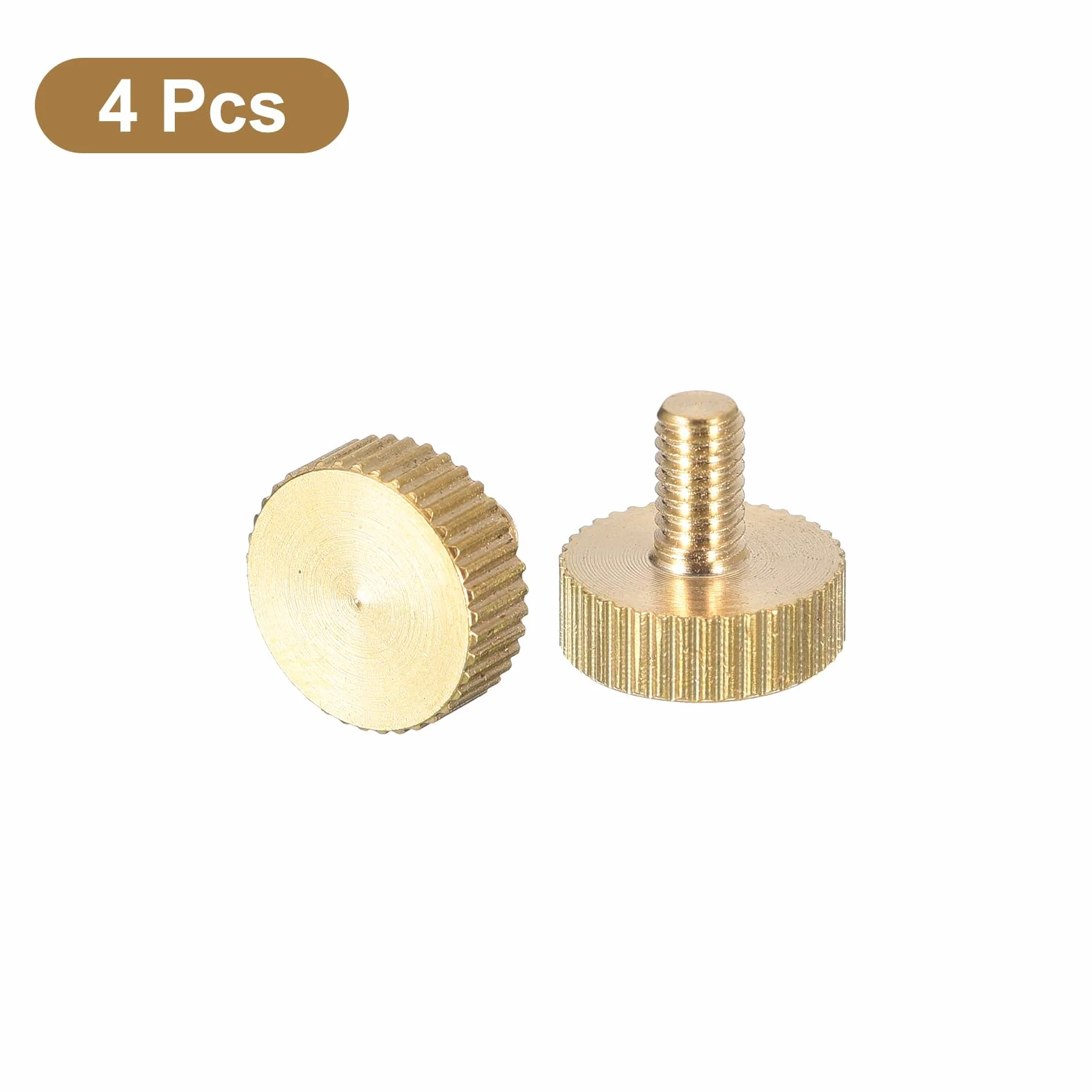 QUARKZMAN M4x6mm Viti a Pollice Scanalate, 4pz Ottone Bulloni per Impugnature