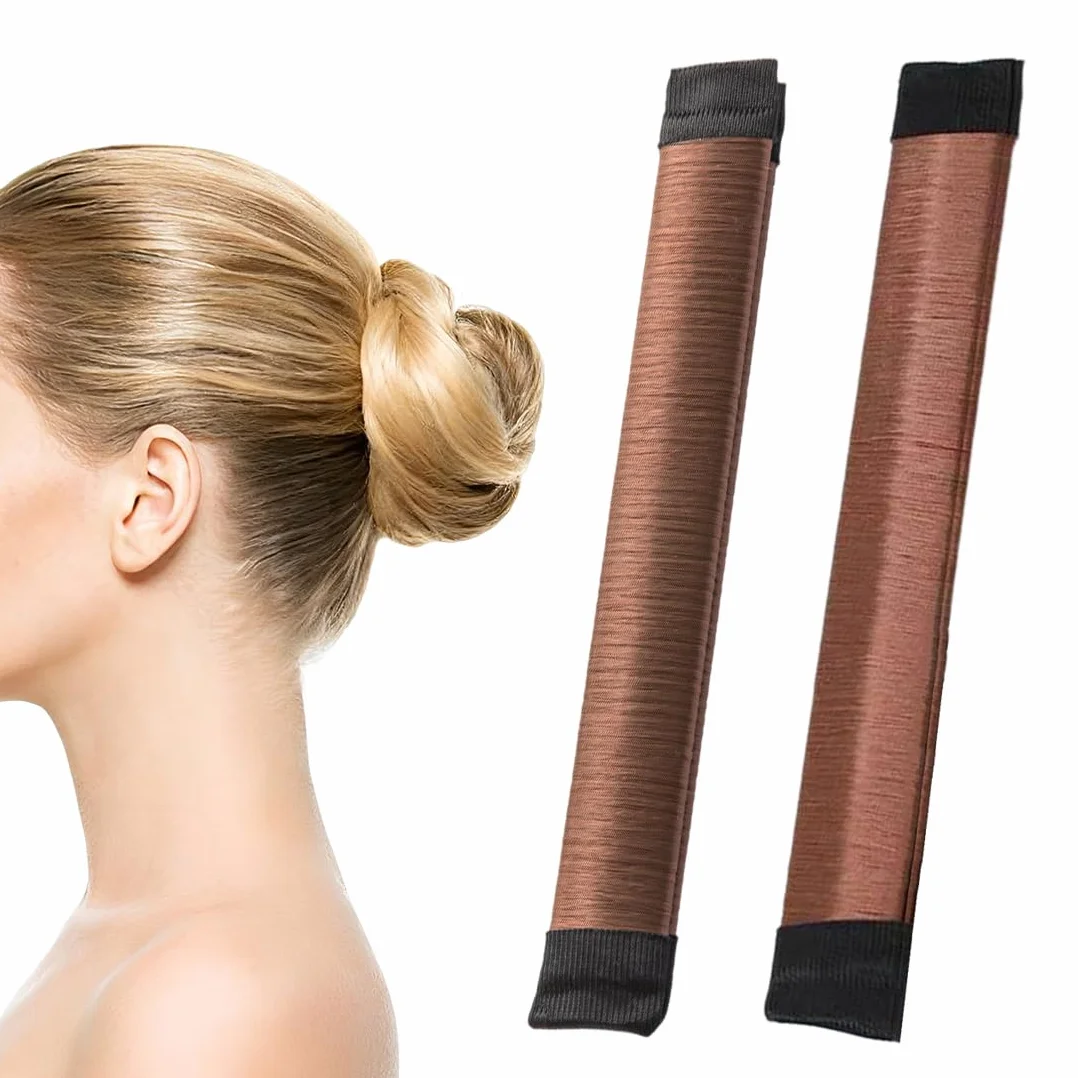2 Pezzi Chignon per Ciambella, Chignon Facile Per Capelli Chignon Bun Maker, Fashion Hair Styling Clip Hairstyle DIY Tool per Ragazza Donne,accessori capelli,French Twist Accessori Capelli