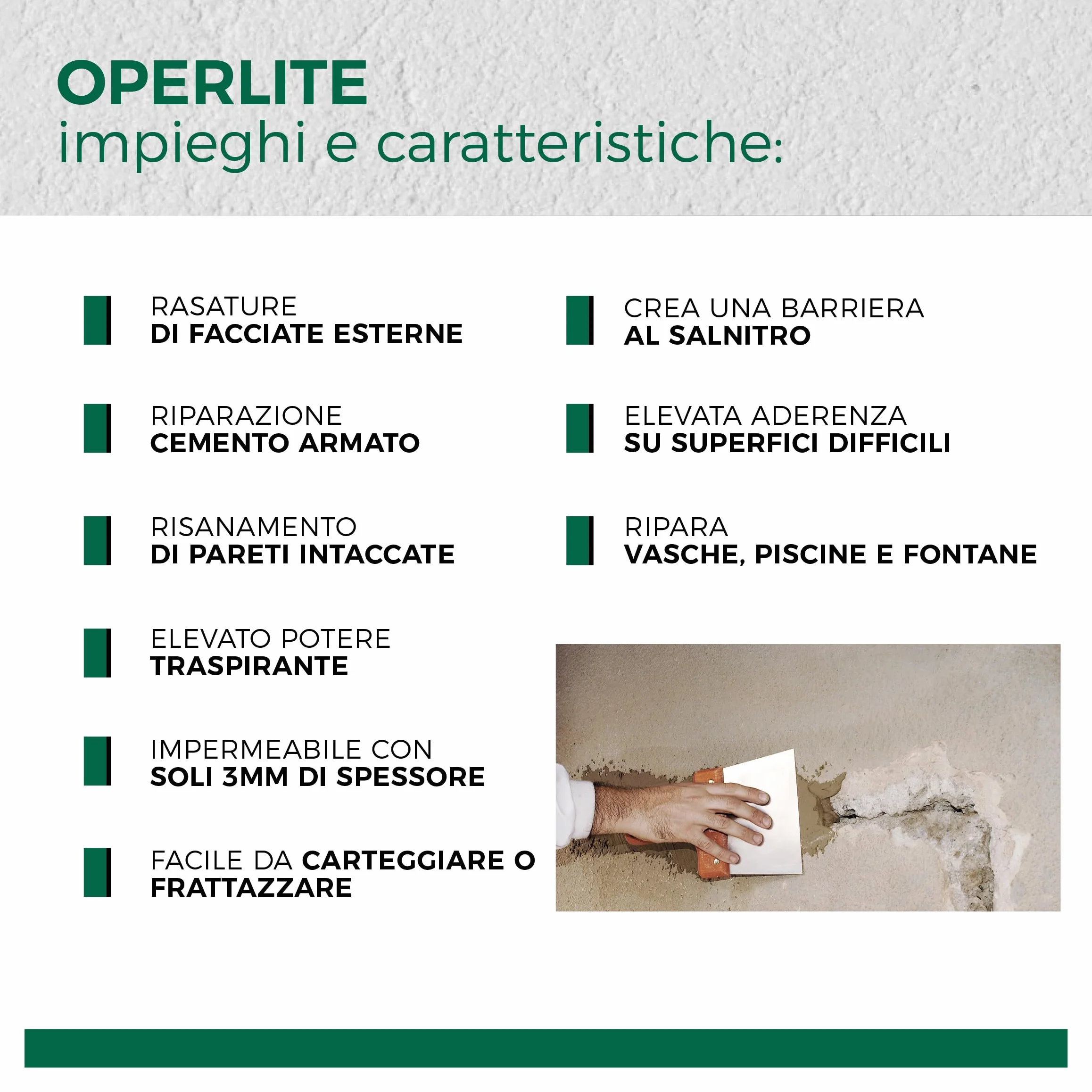 Aguaplast Stucco Impermeabile Fibrorinforzato per Esterni e Interni 1kg