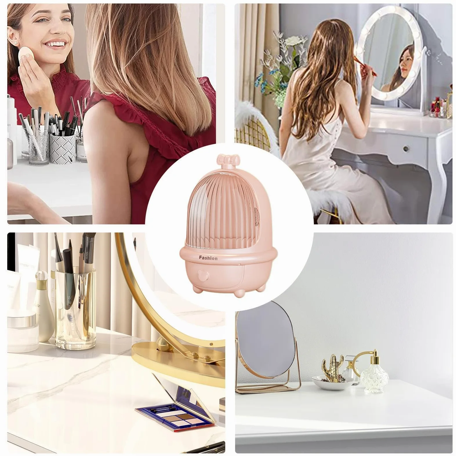 Organizzatori per Trucco per Bagno, Vetrine | Portaoggetti Cosmetici | Vetrine Rotanti Impermeabili per la Cura della Pelle per Rossetto, Ombretto e Polvere Sciolta