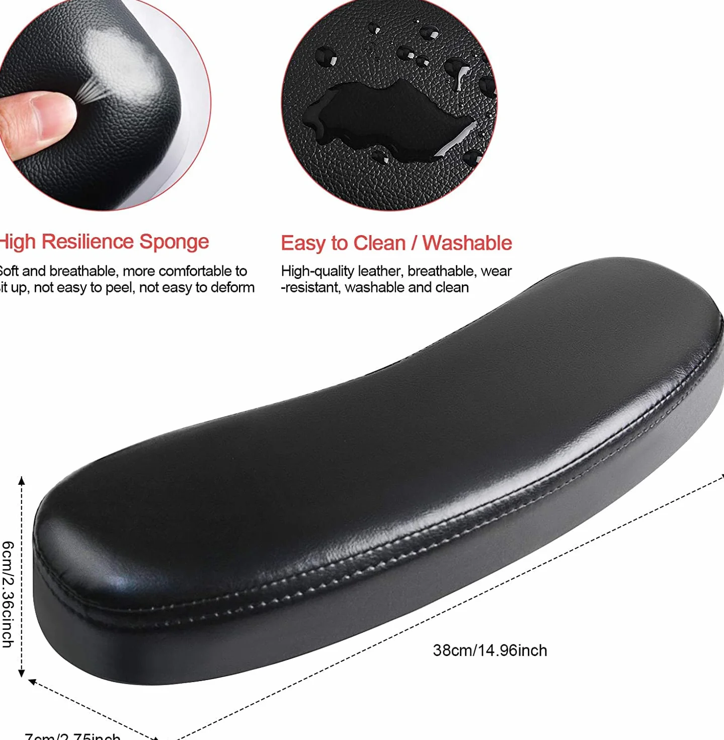 EBANKU Nail Art Cuscino per Mani Cuscino per Unghie in PU Pelle Morbida Manicure Tool Hand Rest Trattamento Cuscini (Nero)
