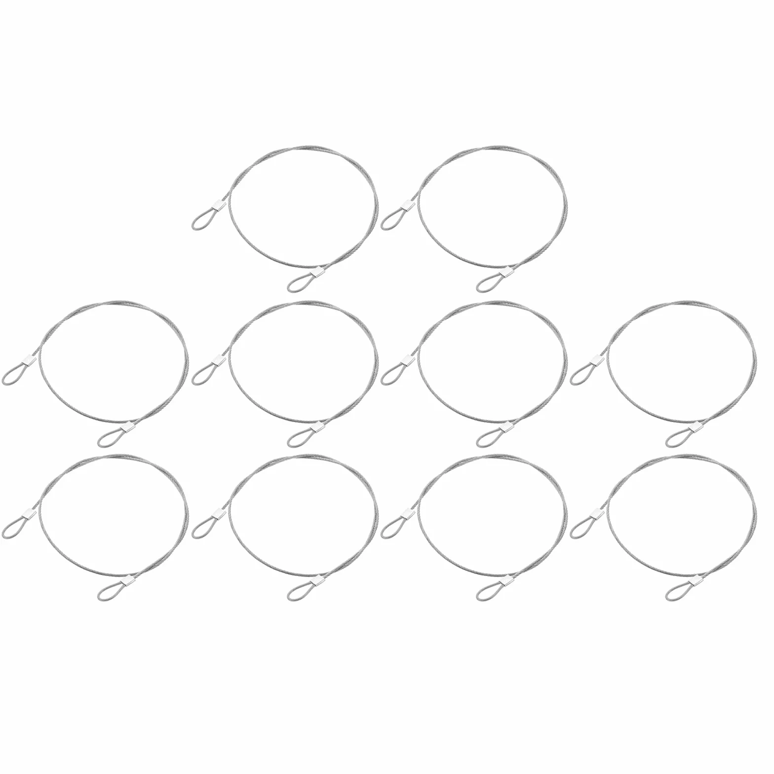Cavo Cordino Lanyard 20cm x 1,5mm Acciaio Inossidabile con Ring Cavo di Sicurezza Argento