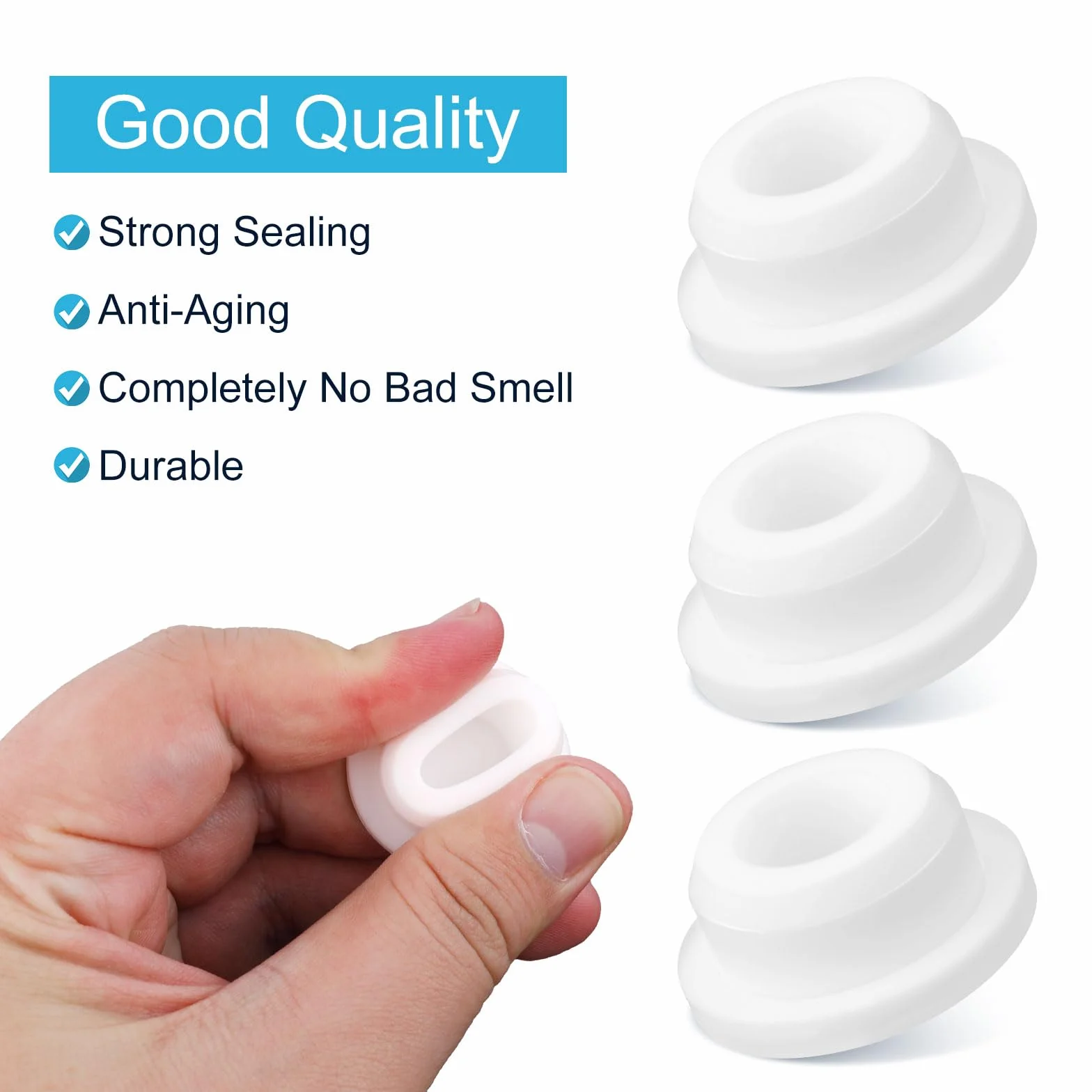 Gosknor 4pz Tappo Troppo Pieno Lavandino Silicone, Coperchio Gomma Rotonda Cucina Bagno