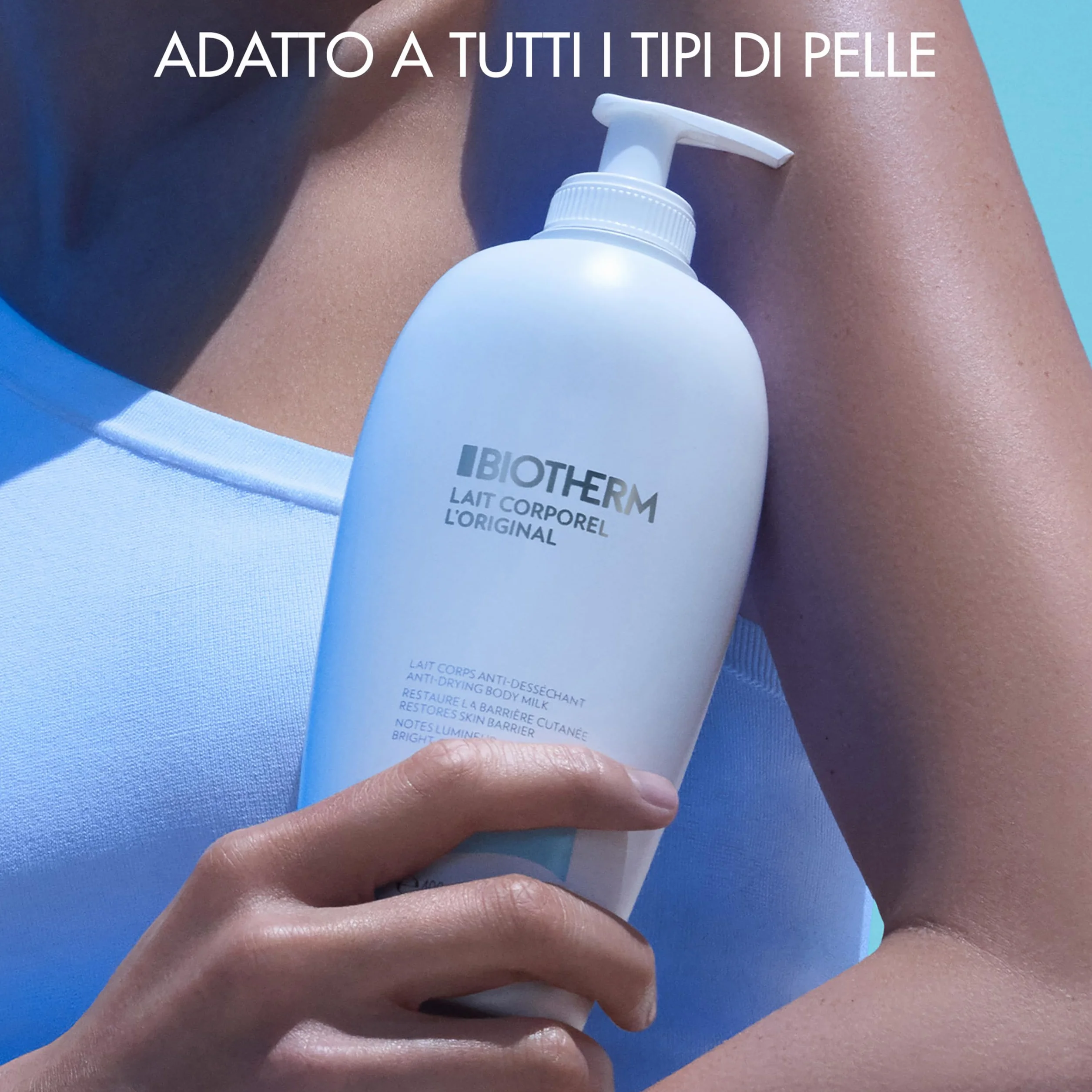 Biotherm Lait Corporel, Latte corpo idratante intensivo, Azione anti-secchezza per tutti i tipi di pelle, Arricchito con estratti di agrumi, Per una pelle liscia, morbida ed elastica.