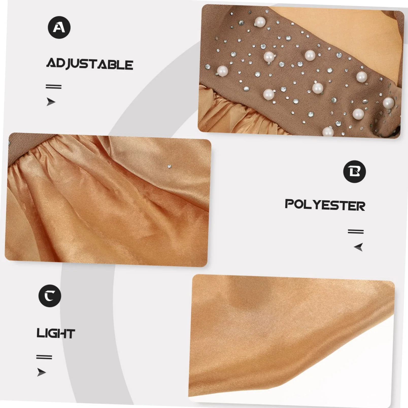 Healvian 6pezzi Cuffie Da Bagno Elastiche Impermeabili Poliestere Per Donna Per Makeup e Spa Design Elegant e Resistenti Al